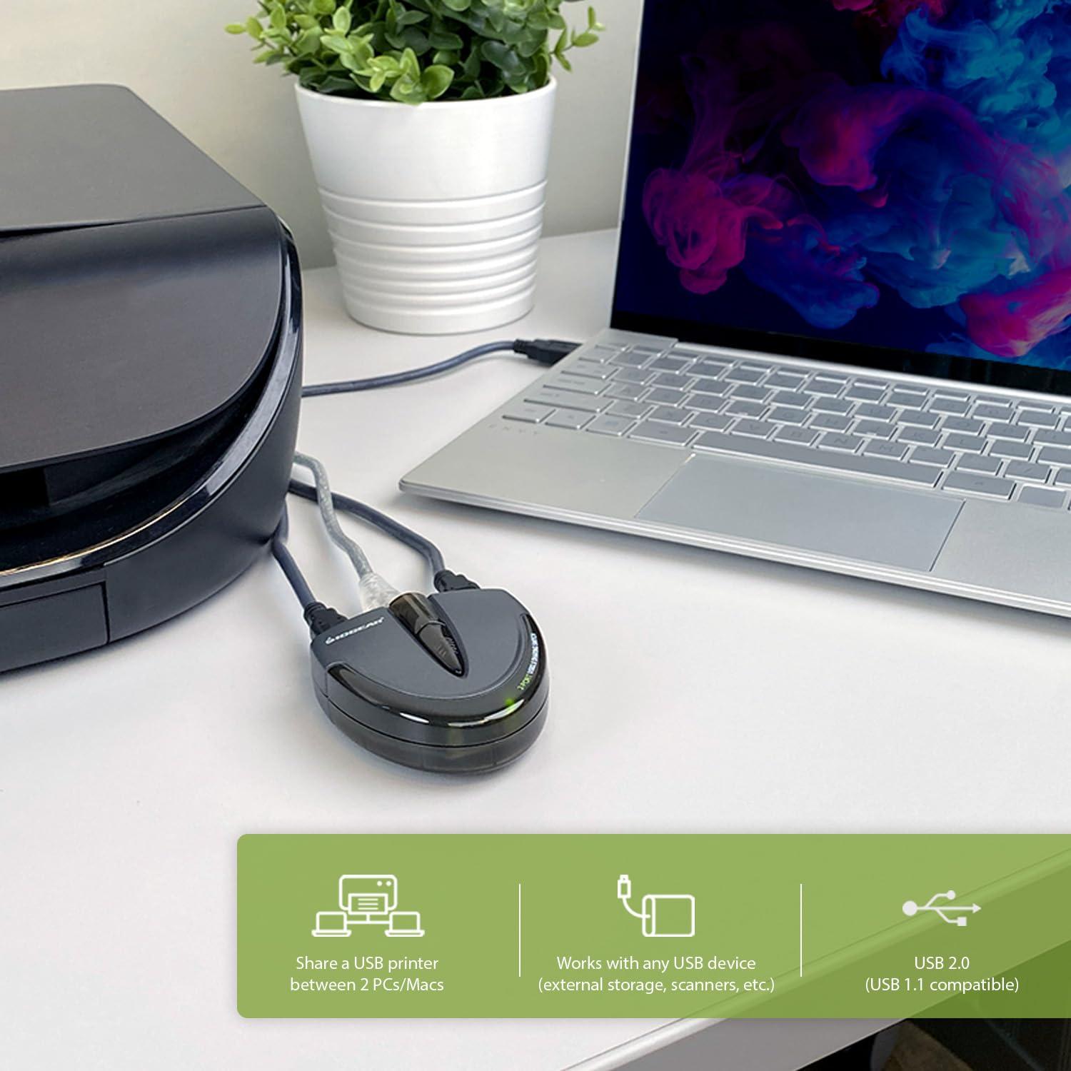 Interruptor USB 2.0 IOGEAR GUB231 para 2 Computadoras