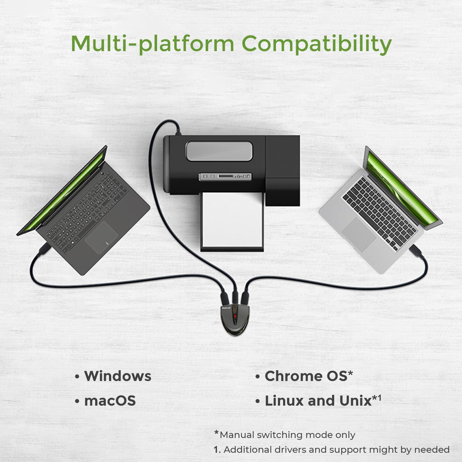 Interruptor USB 2.0 IOGEAR GUB231 para 2 Computadoras