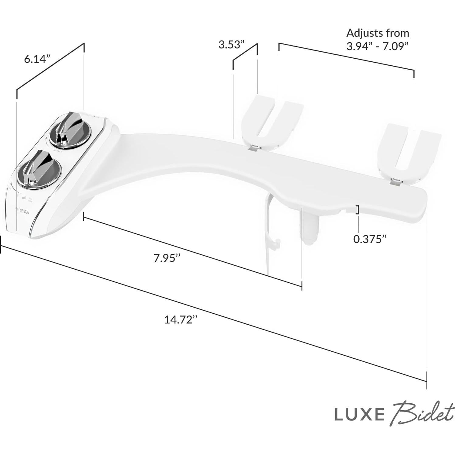 Bidet LUXE NEO 120 Plus Cromo - Autolimpieza 360°
