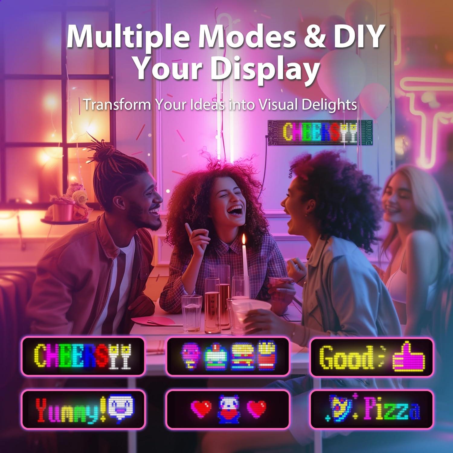 Señal LED Ojos del Diablo AT-Mizhi 38x10 cm Control Remoto