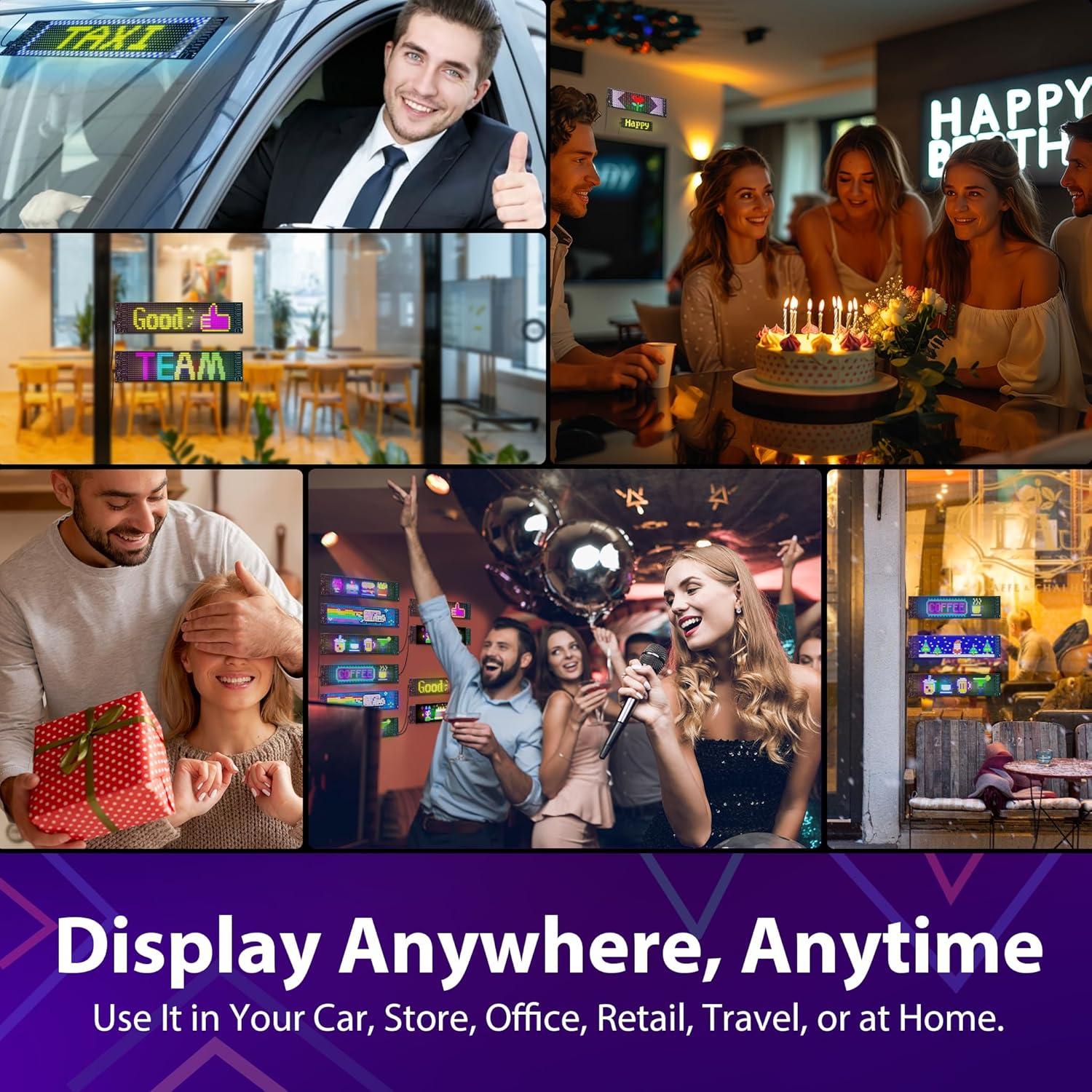 Señal LED Ojos del Diablo AT-Mizhi 38x10 cm Control Remoto