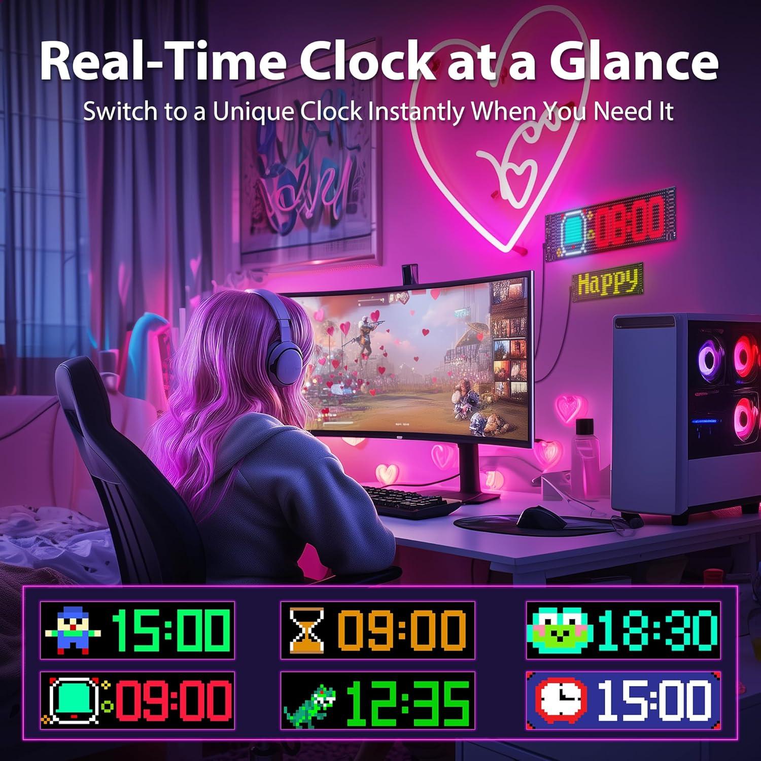 Señal LED Ojos del Diablo AT-Mizhi 38x10 cm Control Remoto