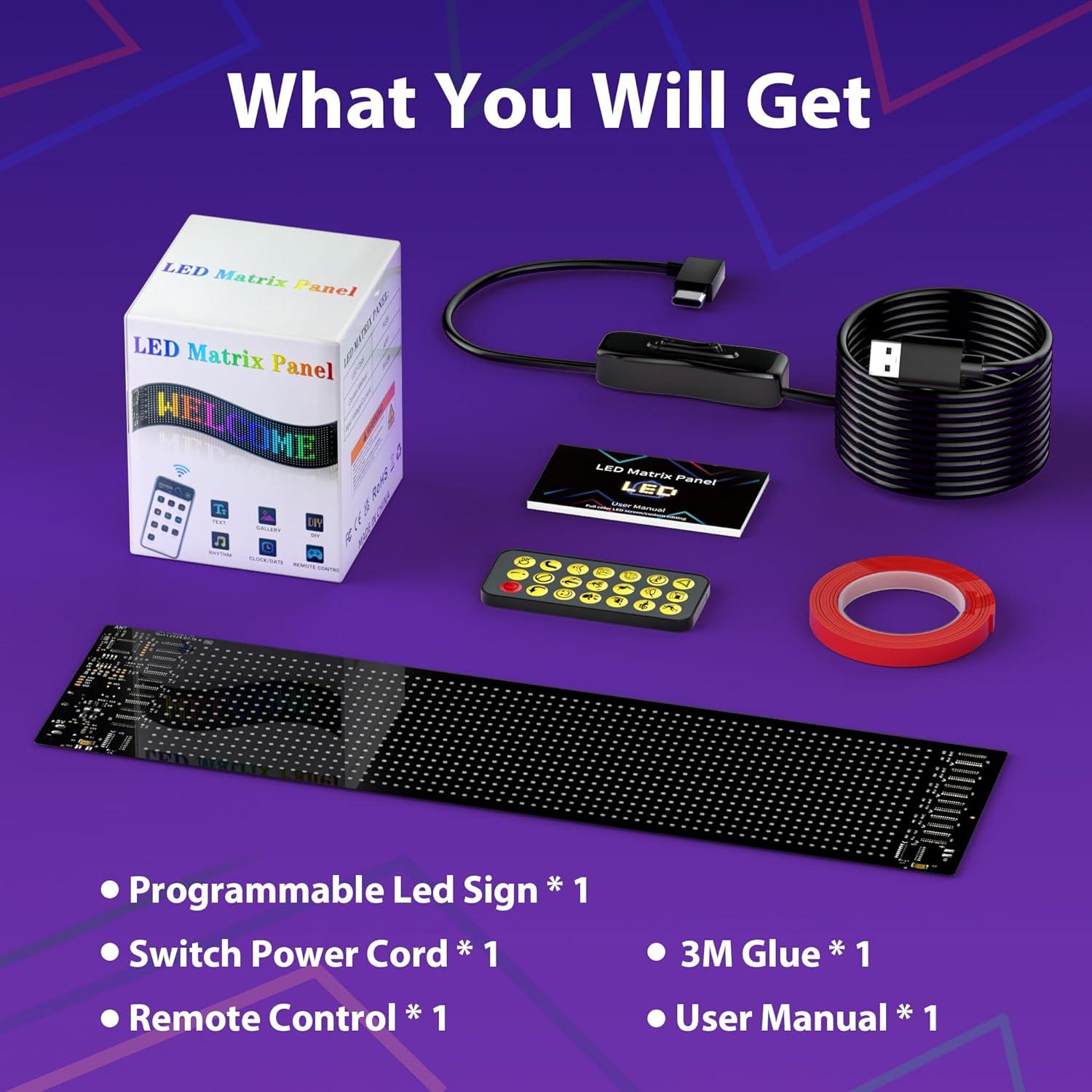 Señal LED Ojos del Diablo AT-Mizhi 38x10 cm Control Remoto