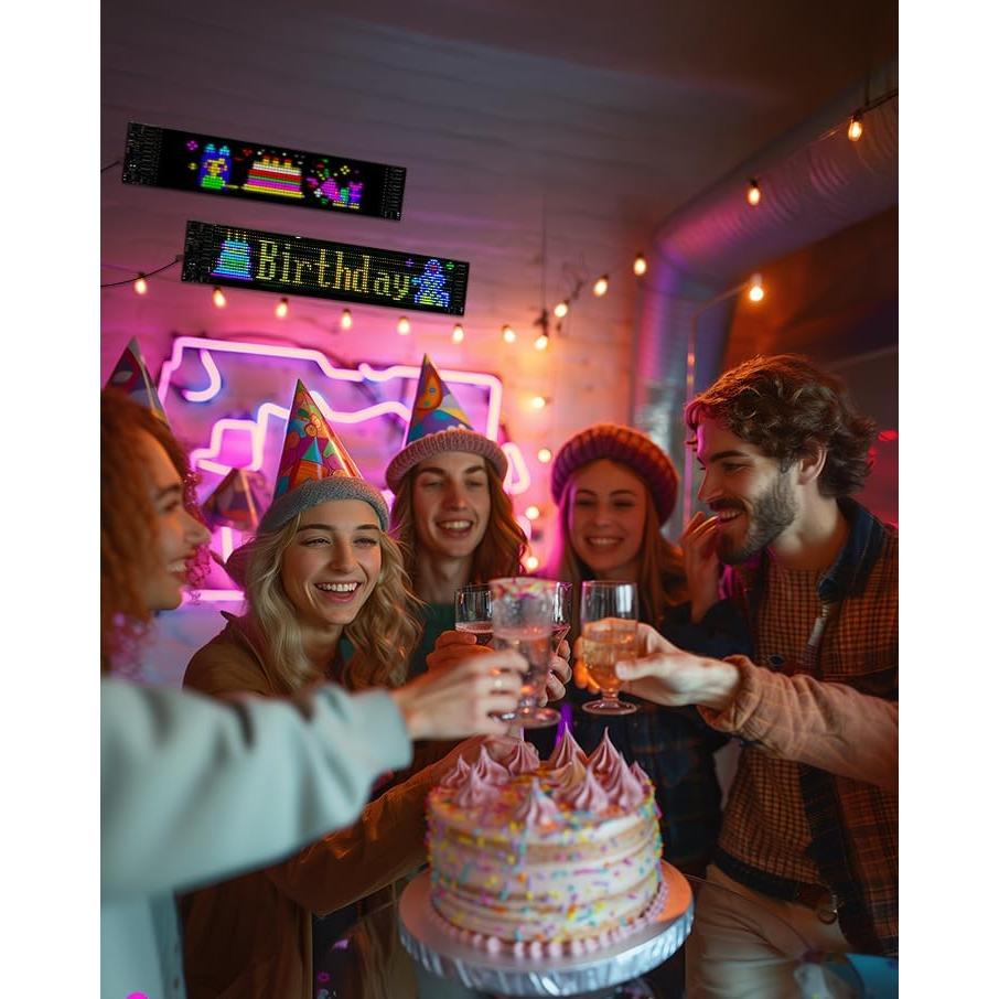 Señal LED Ojos del Diablo AT-Mizhi 38x10 cm Control Remoto