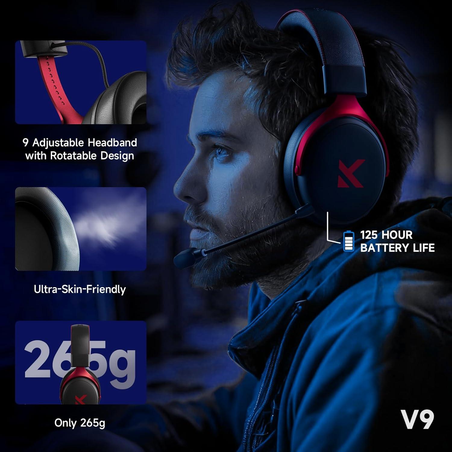 Auriculares Gaming Inalámbricos MCHOSE V9 7.1 Sonido para PS5/PC