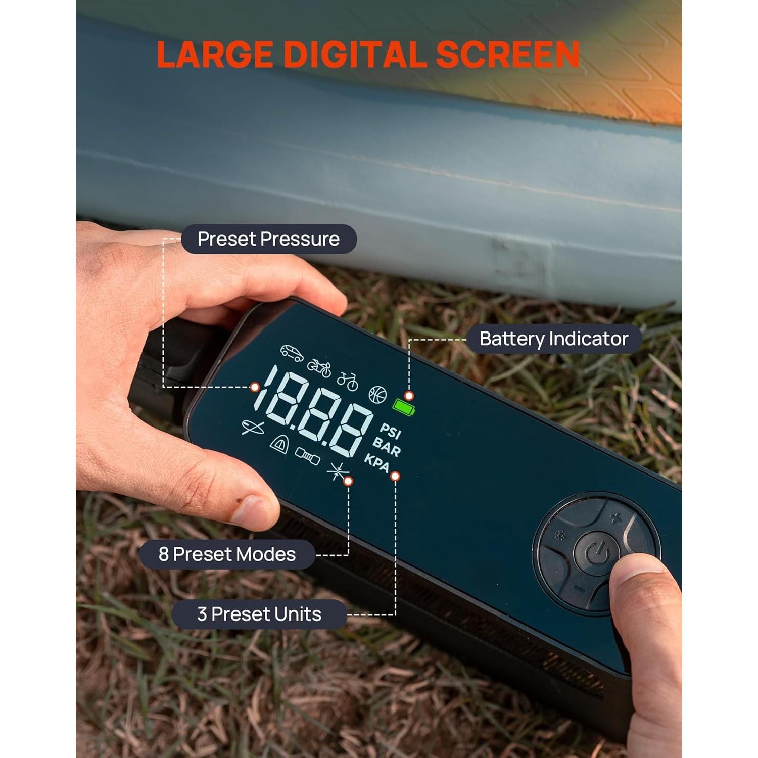 Bomba de Aire Eléctrica WindGallop LD-2301N 150 PSI Todo en Uno