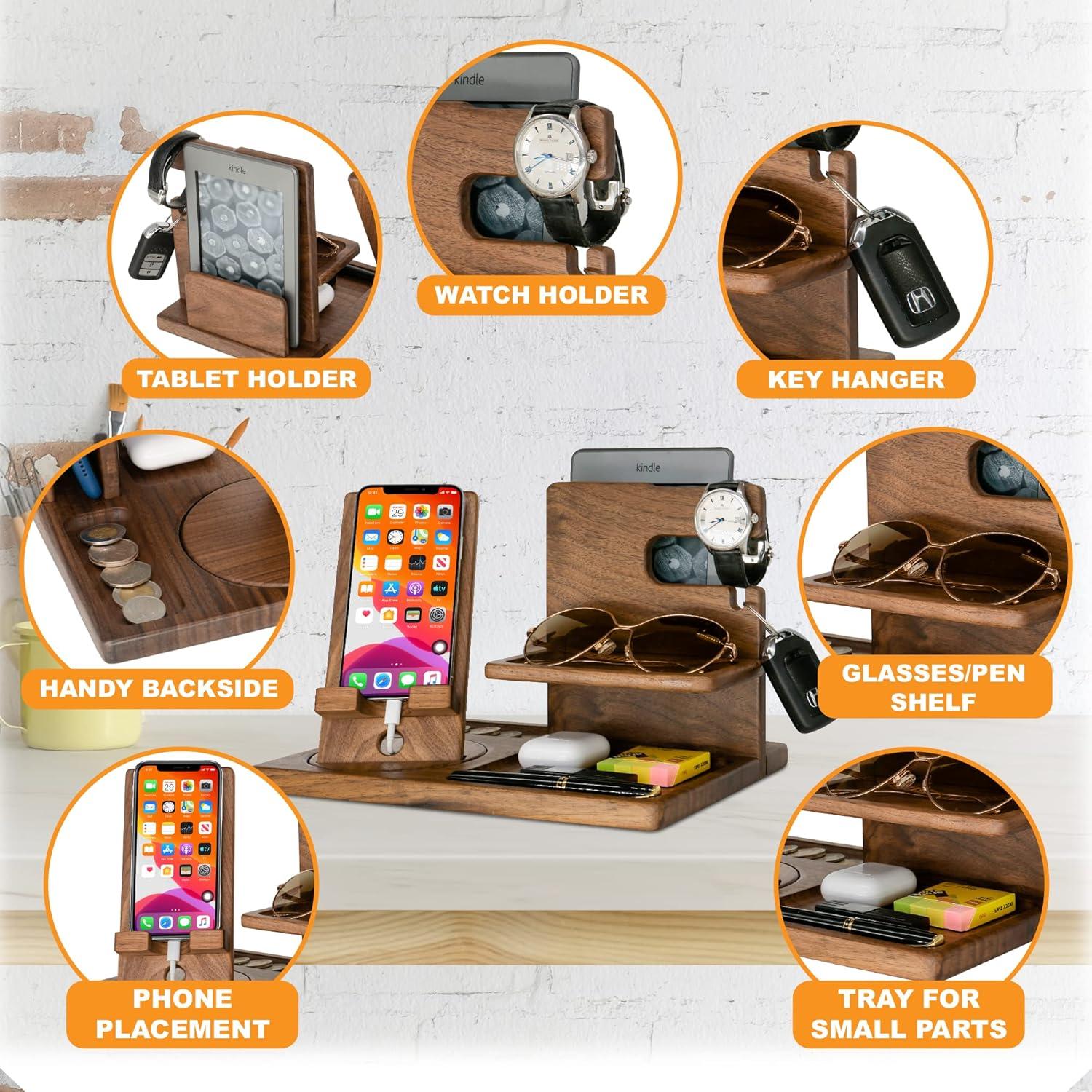 Organizador de Mesita de Noche Samrion Madera Natural 0.91kg