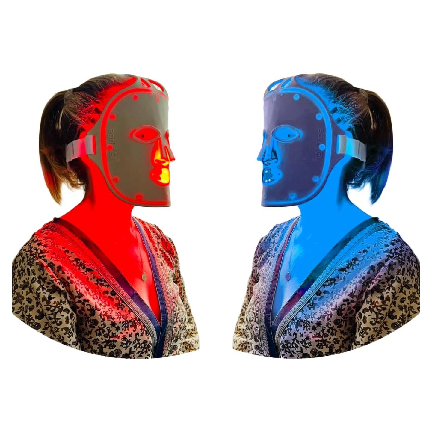 Máscara Facial de Luz Roja y Azul Fringe - Rejuvenecimiento 234 LED