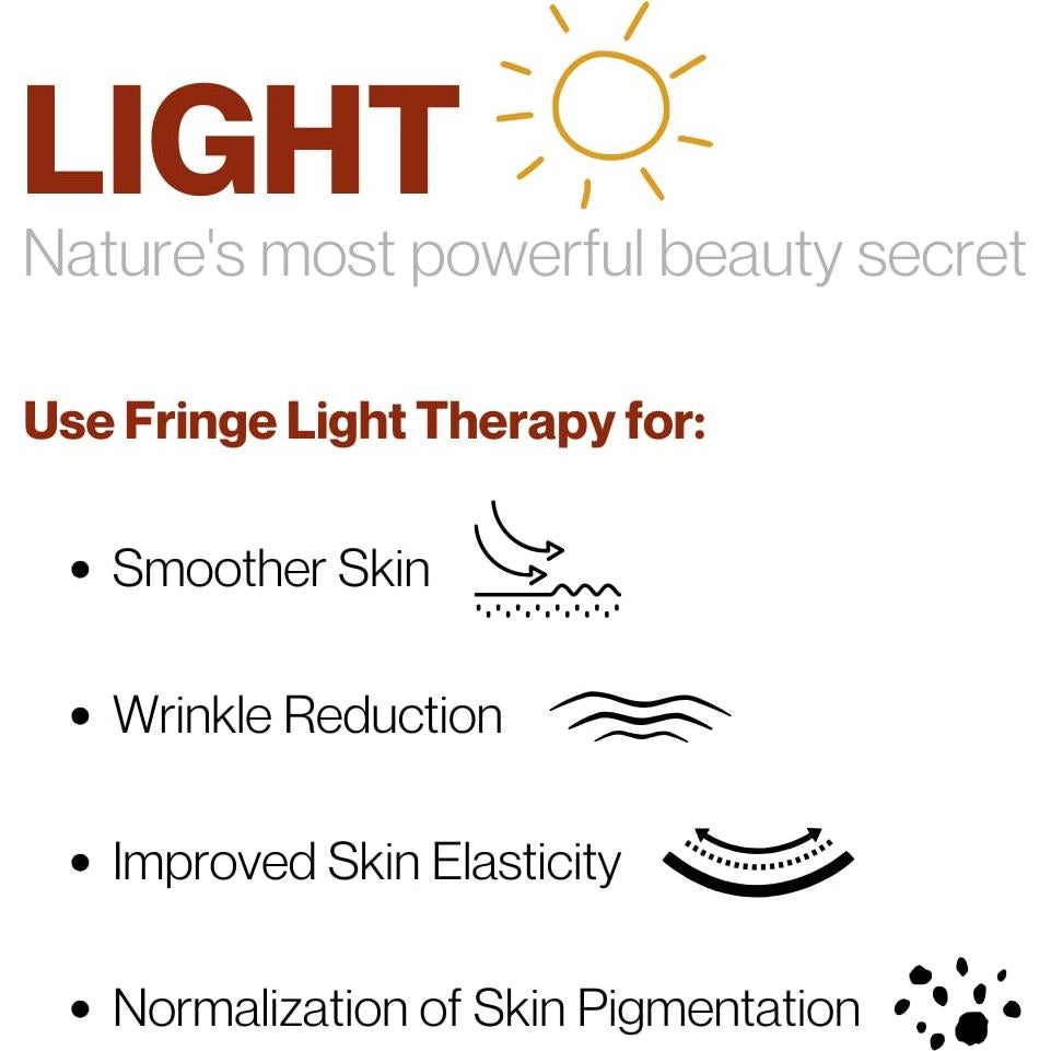 Máscara Facial de Luz Roja y Azul Fringe - Rejuvenecimiento 234 LED