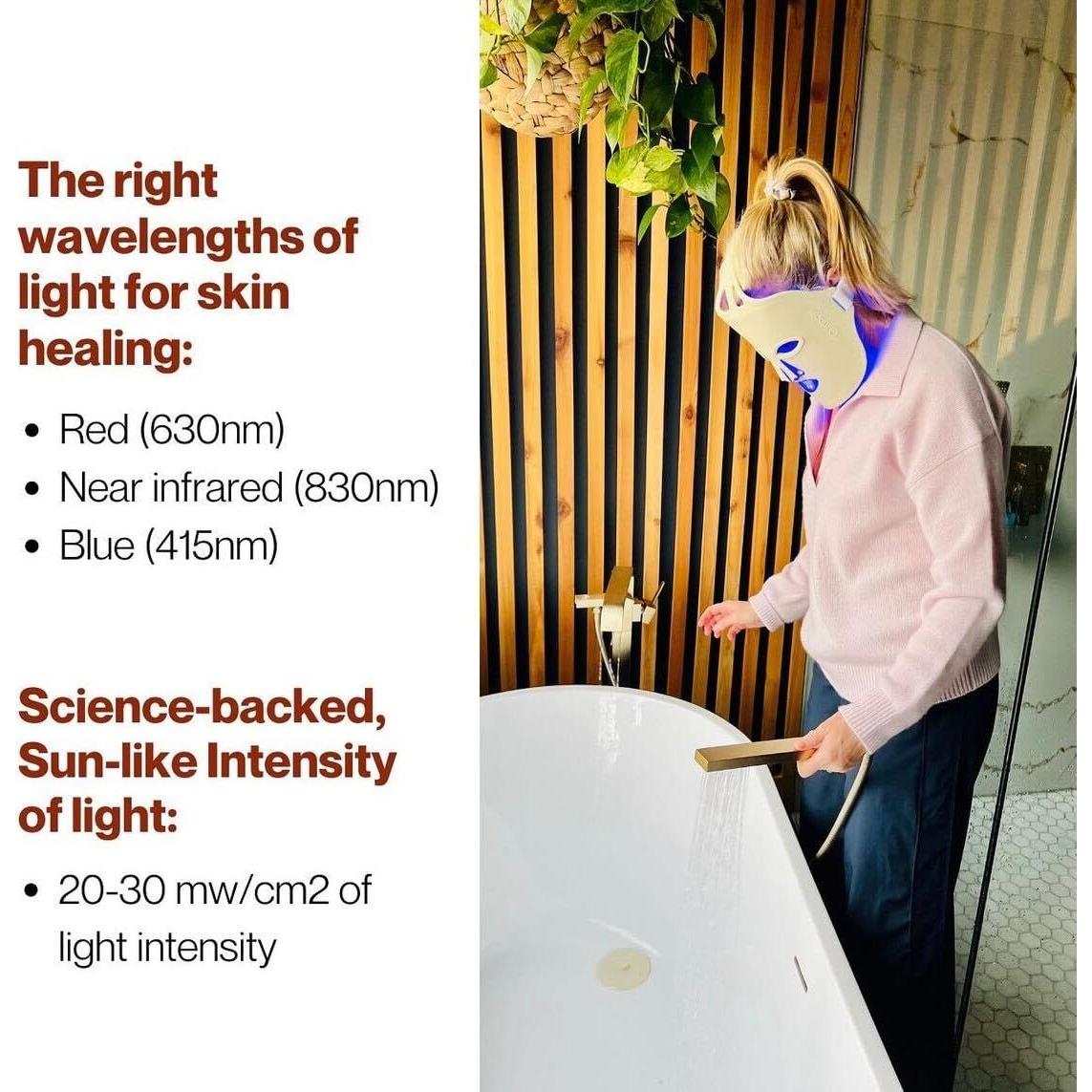 Máscara Facial de Luz Roja y Azul Fringe - Rejuvenecimiento 234 LED