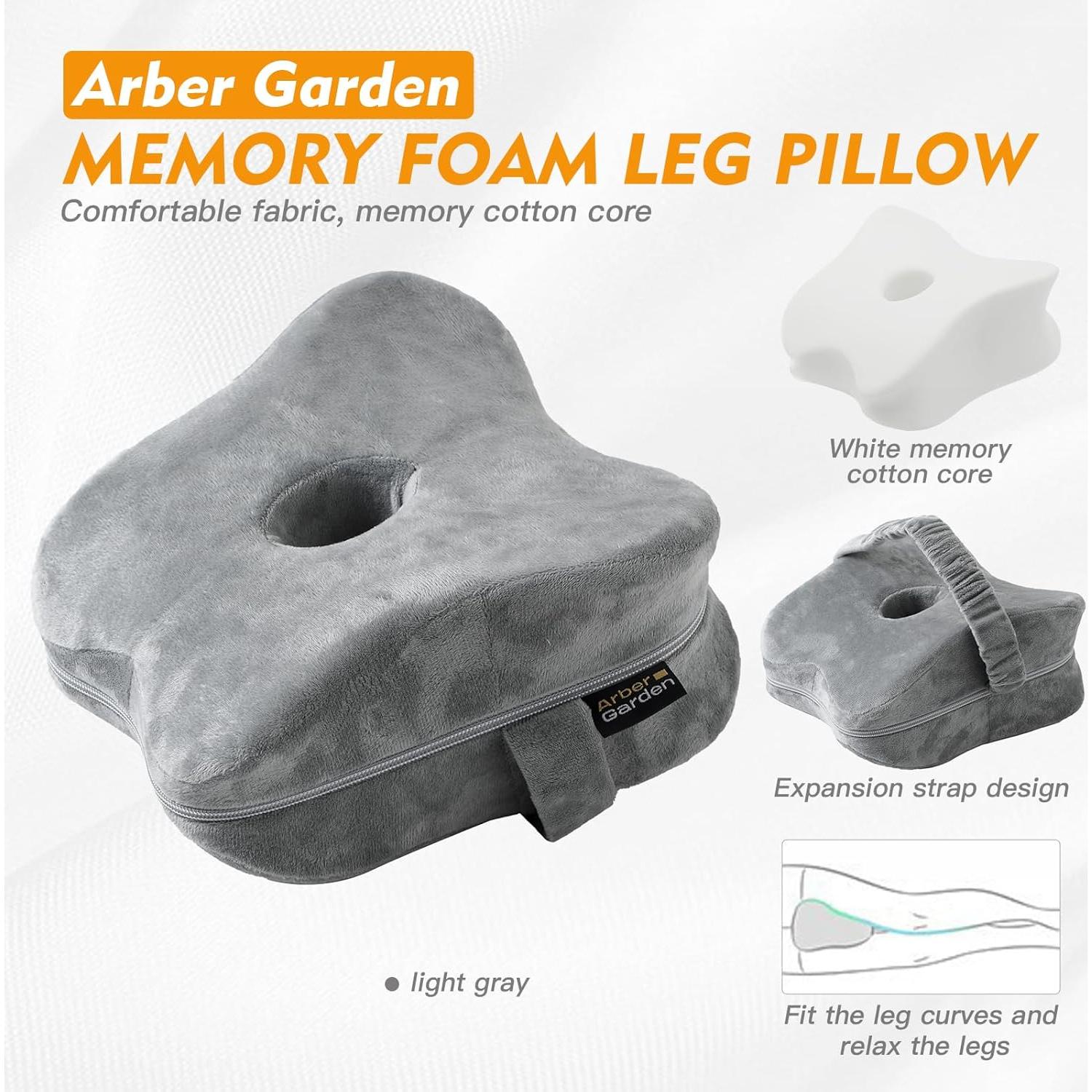 Almohada para Rodillas Arbergarden de Espuma Viscoelástica Gris