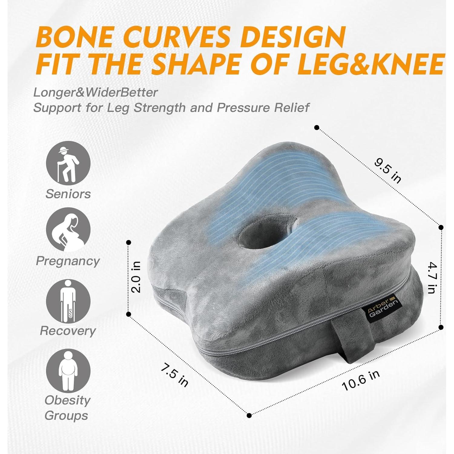 Almohada para Rodillas Arbergarden de Espuma Viscoelástica Gris