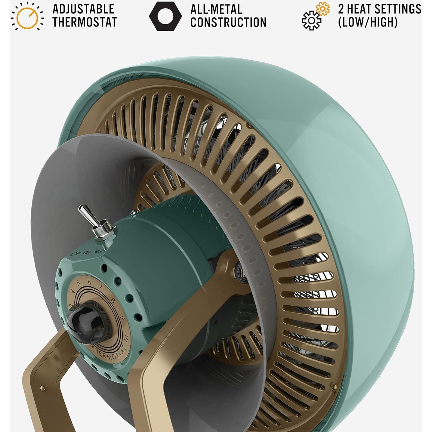 Calentador Espacial Vornado VHEAT Vintage 120V Verde 2 Calor