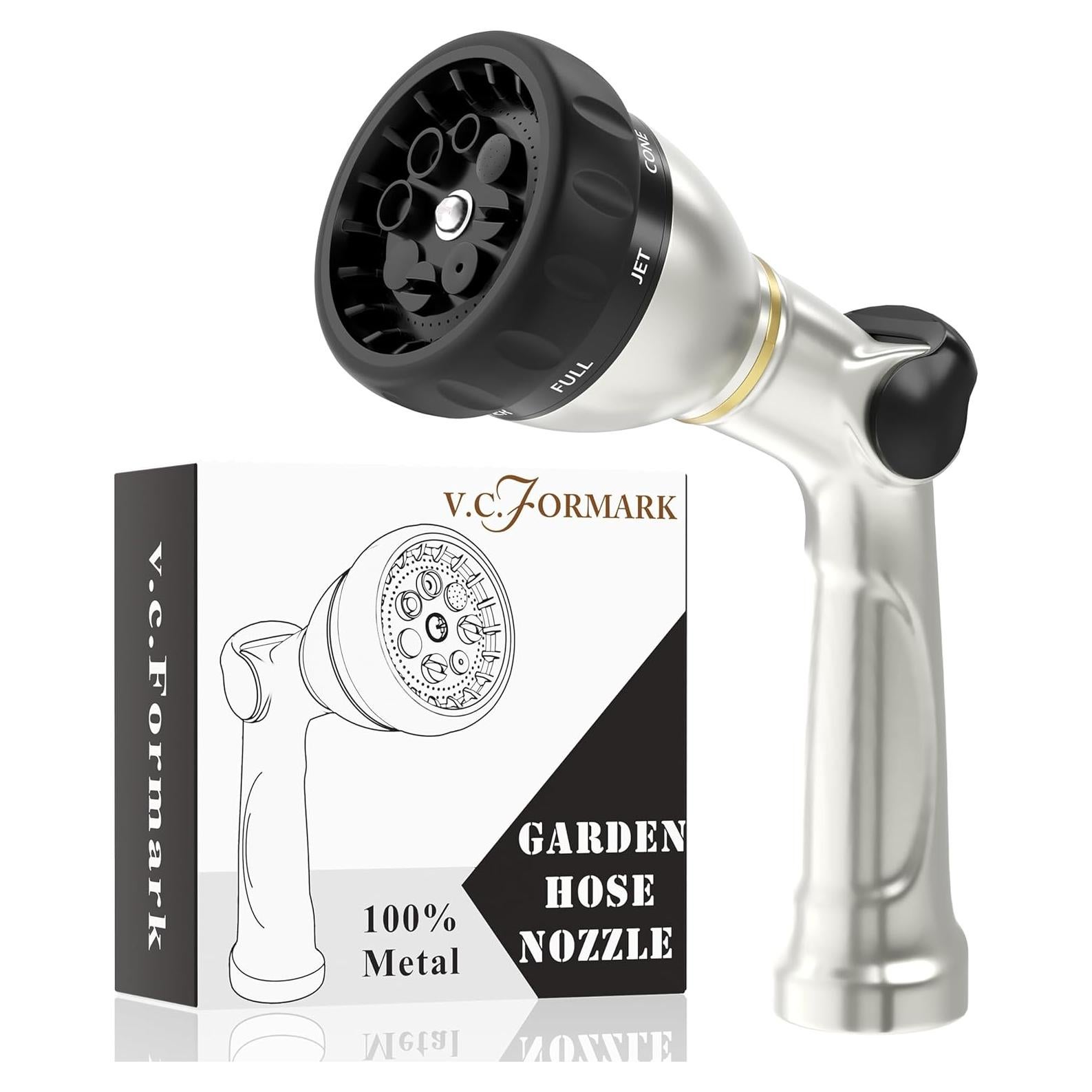 Boquilla de Manguera de Jardín V.C.Formark Metal 8 Patrones