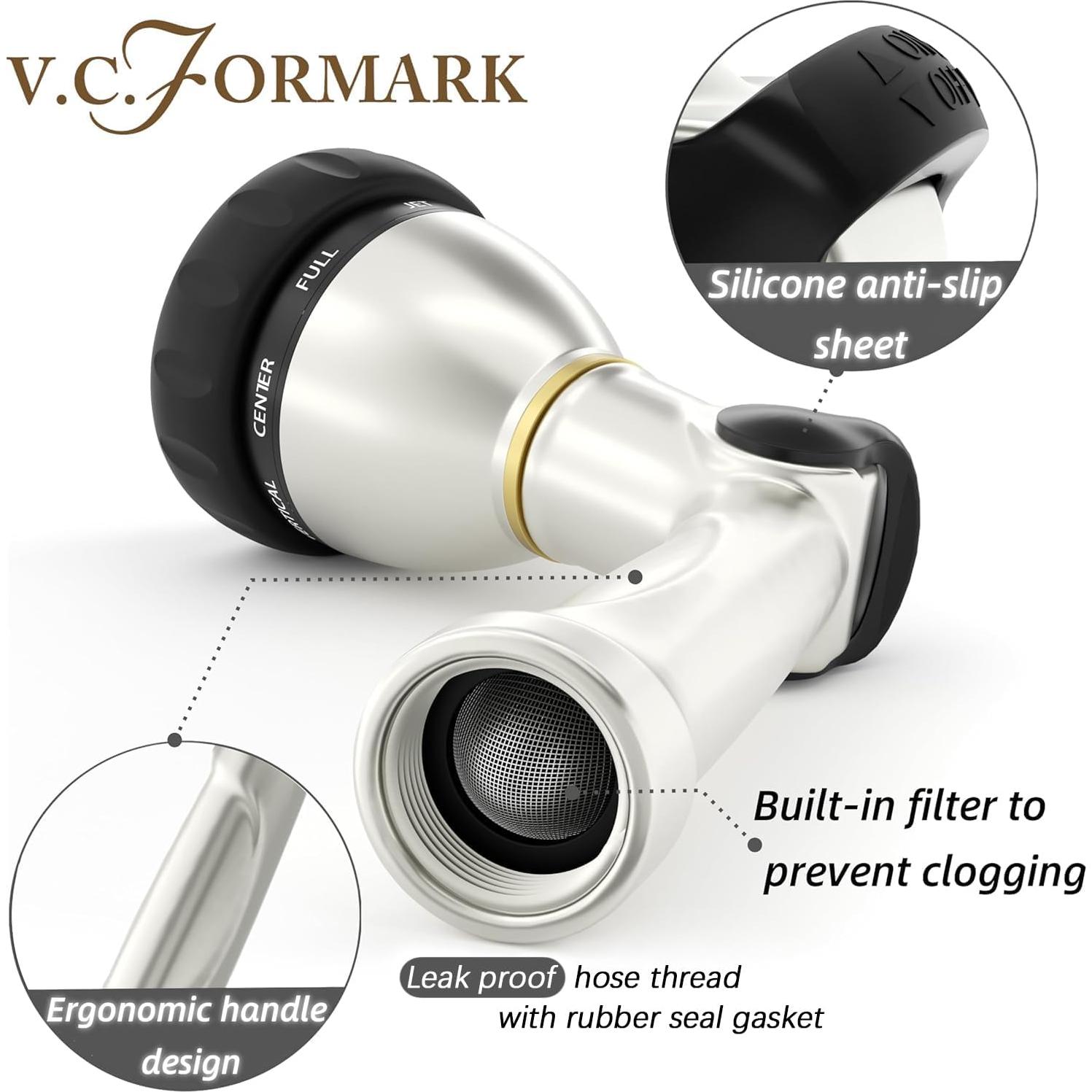 Boquilla de Manguera de Jardín V.C.Formark Metal 8 Patrones