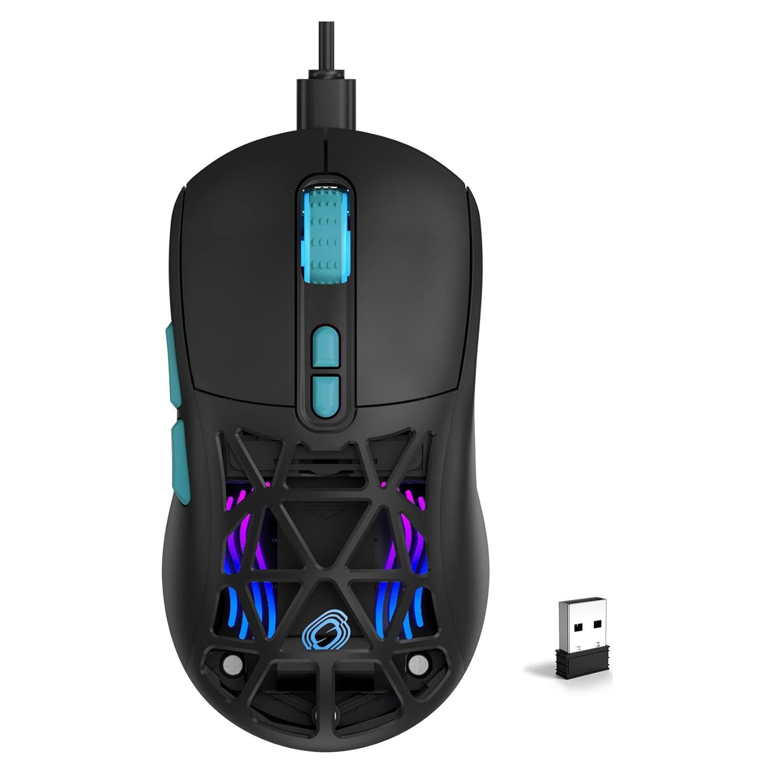 Ratón Gaming Inalámbrico Sades M02 RGB 10000 DPI Ligero