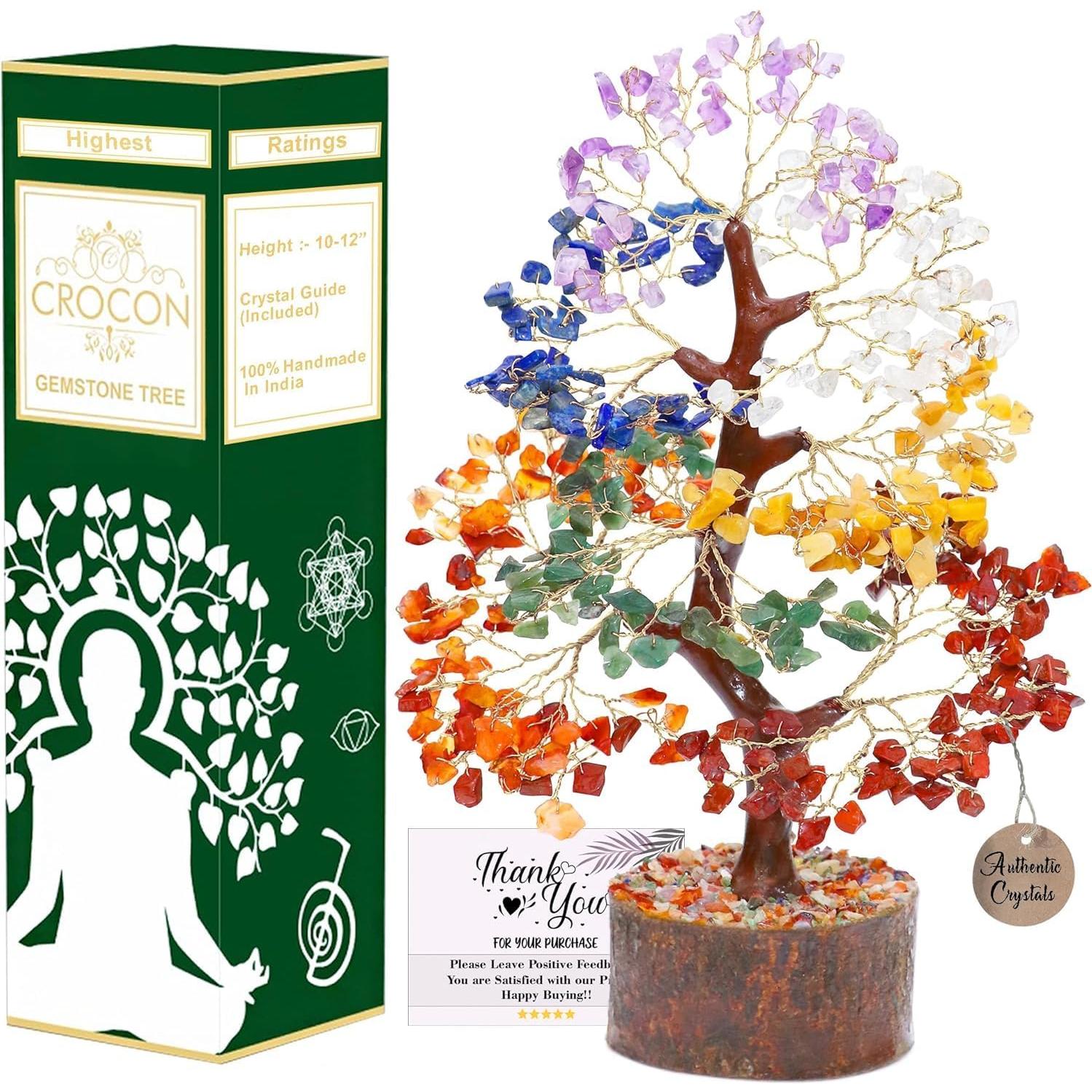 Árbol de Cristales de 7 Chakras Crocon - Decoración y Sanación