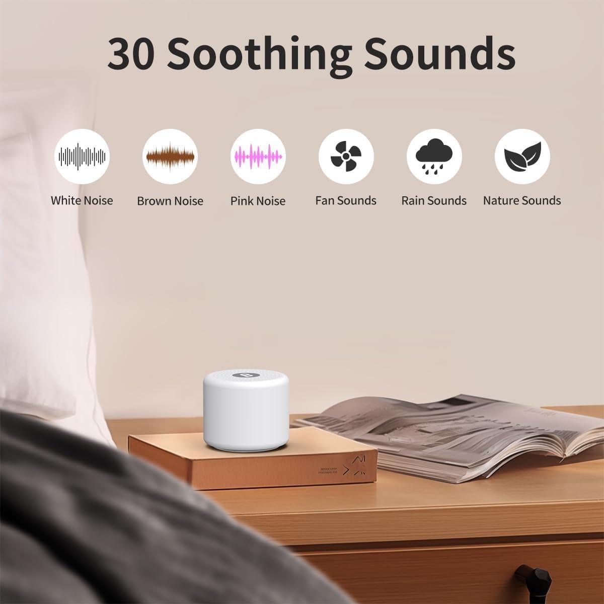Máquina de Sonido Blanco Portátil BodyHush BWM-HA2 30 Sonidos