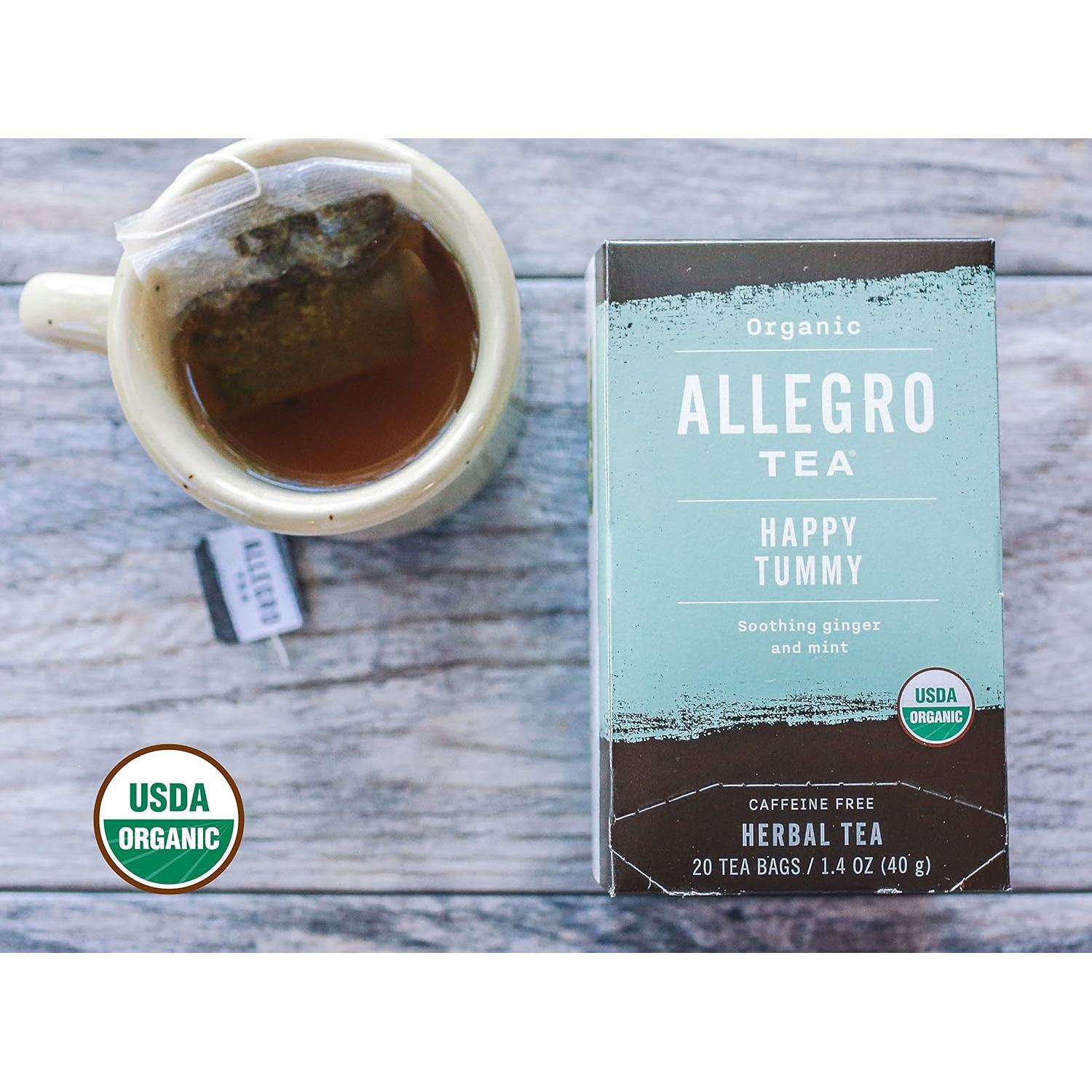 Té Orgánico Allegro Estómago Feliz - 20 Bolsitas de Hierbas