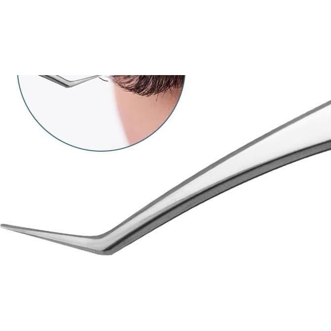 Juego de Pinzas para Pestañas ABYUYD - Acero Inoxidable 4 Piezas