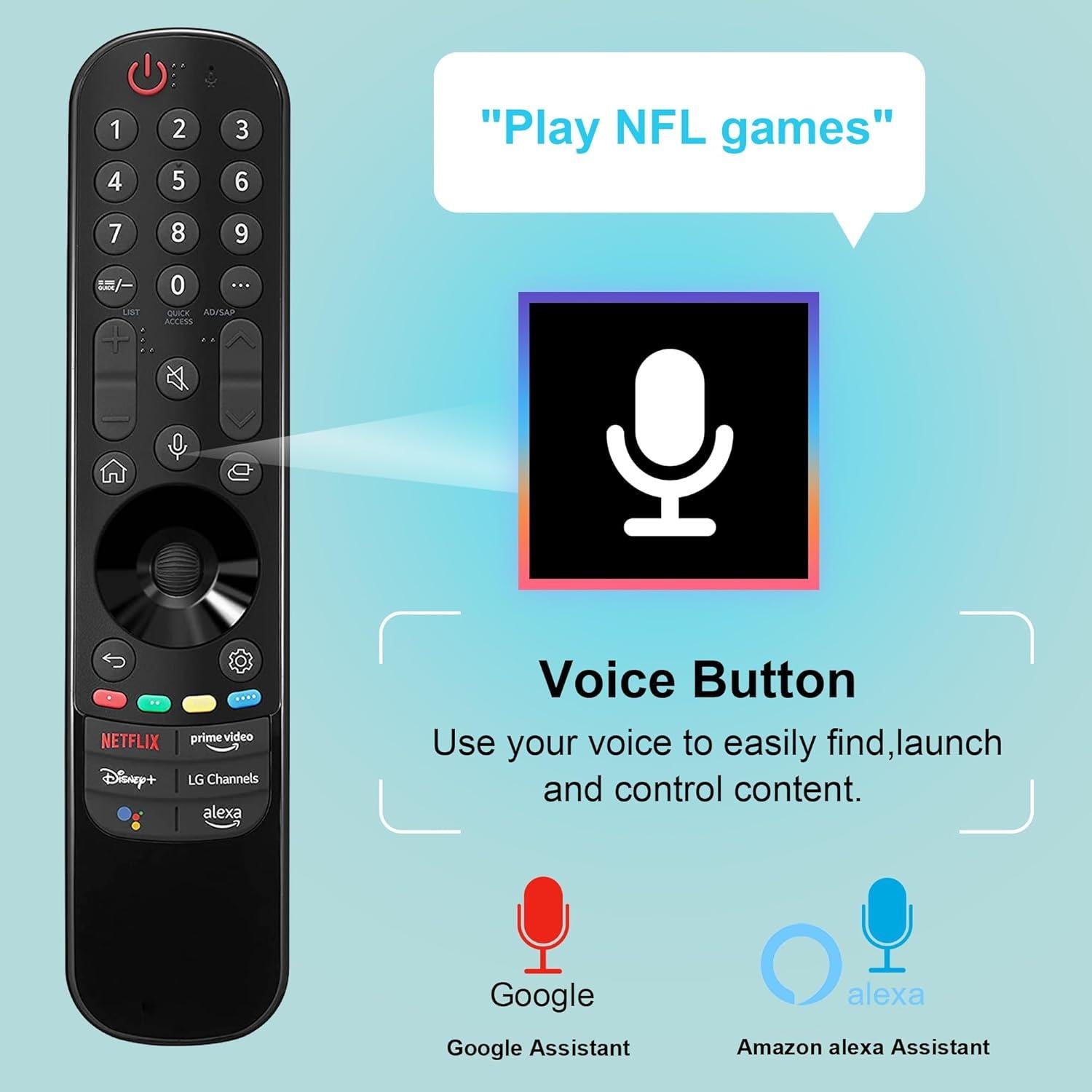 Control Remoto Mágico ZYK MR22GA para TV LG con Voz