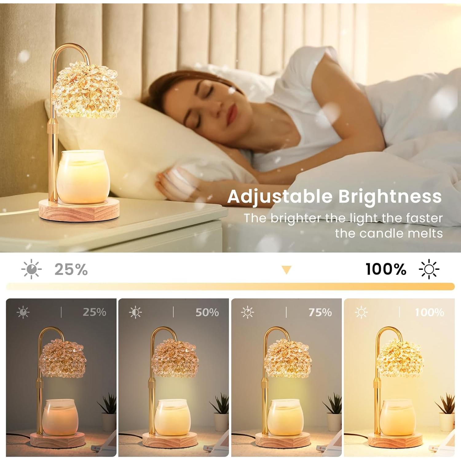 Lámpara Calentadora de Velas LOFTEK Cristal Regulable 22.86cm