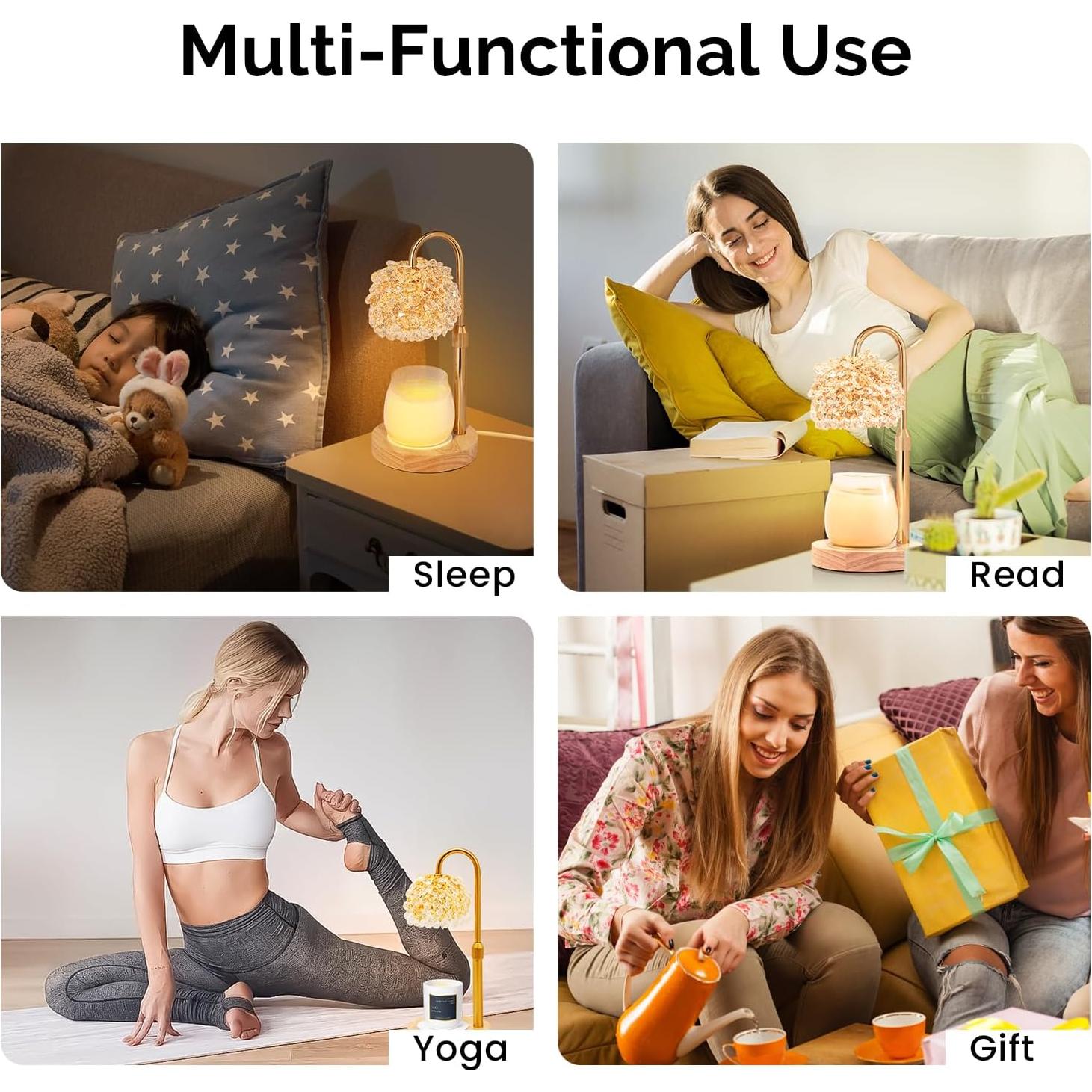 Lámpara Calentadora de Velas LOFTEK Cristal Regulable 22.86cm