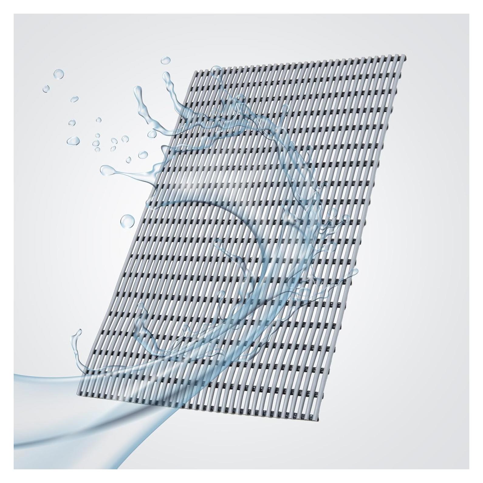 Alfombra de Ducha Antideslizante Aimissk 91x61 cm Gris