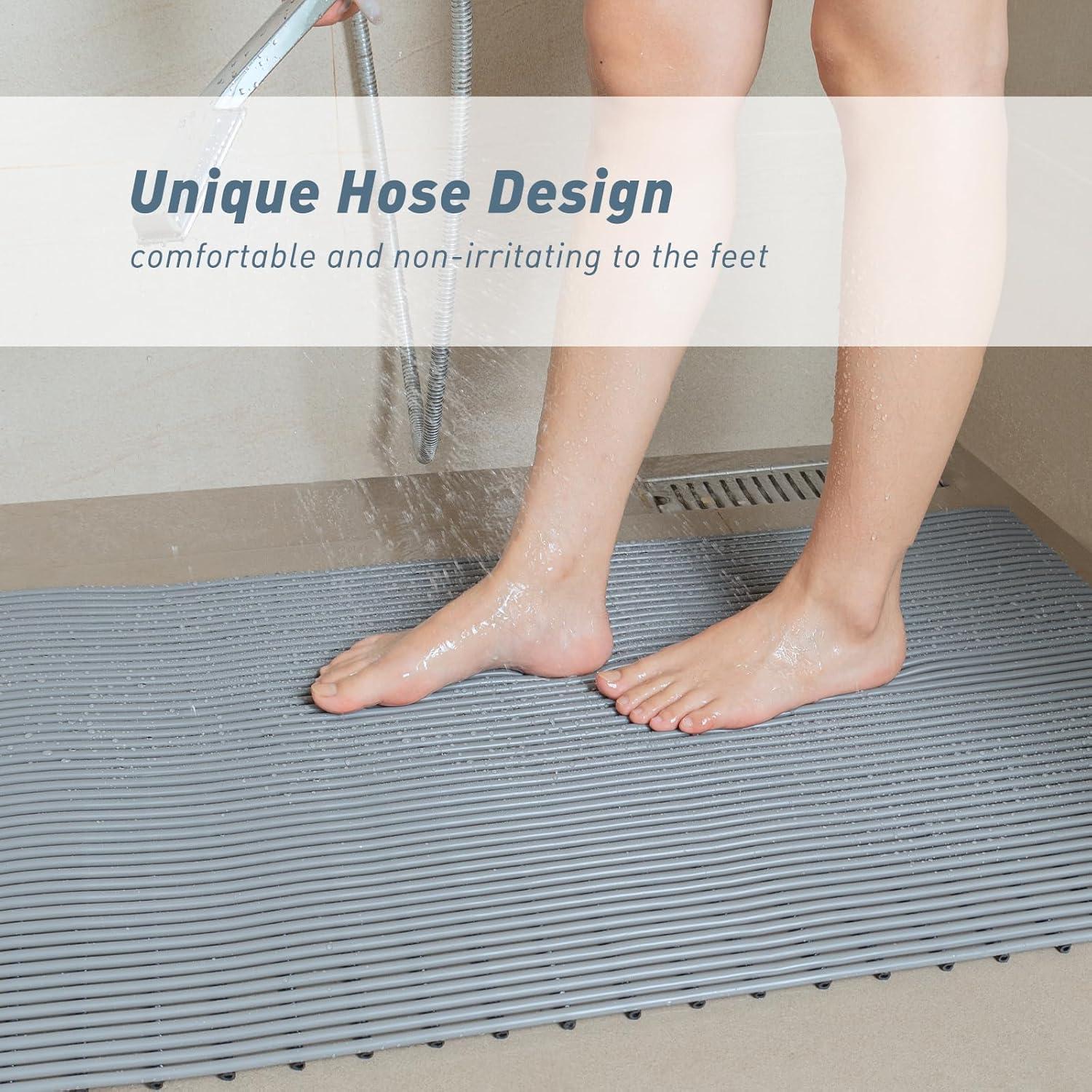 Alfombra de Ducha Antideslizante Aimissk 91x61 cm Gris