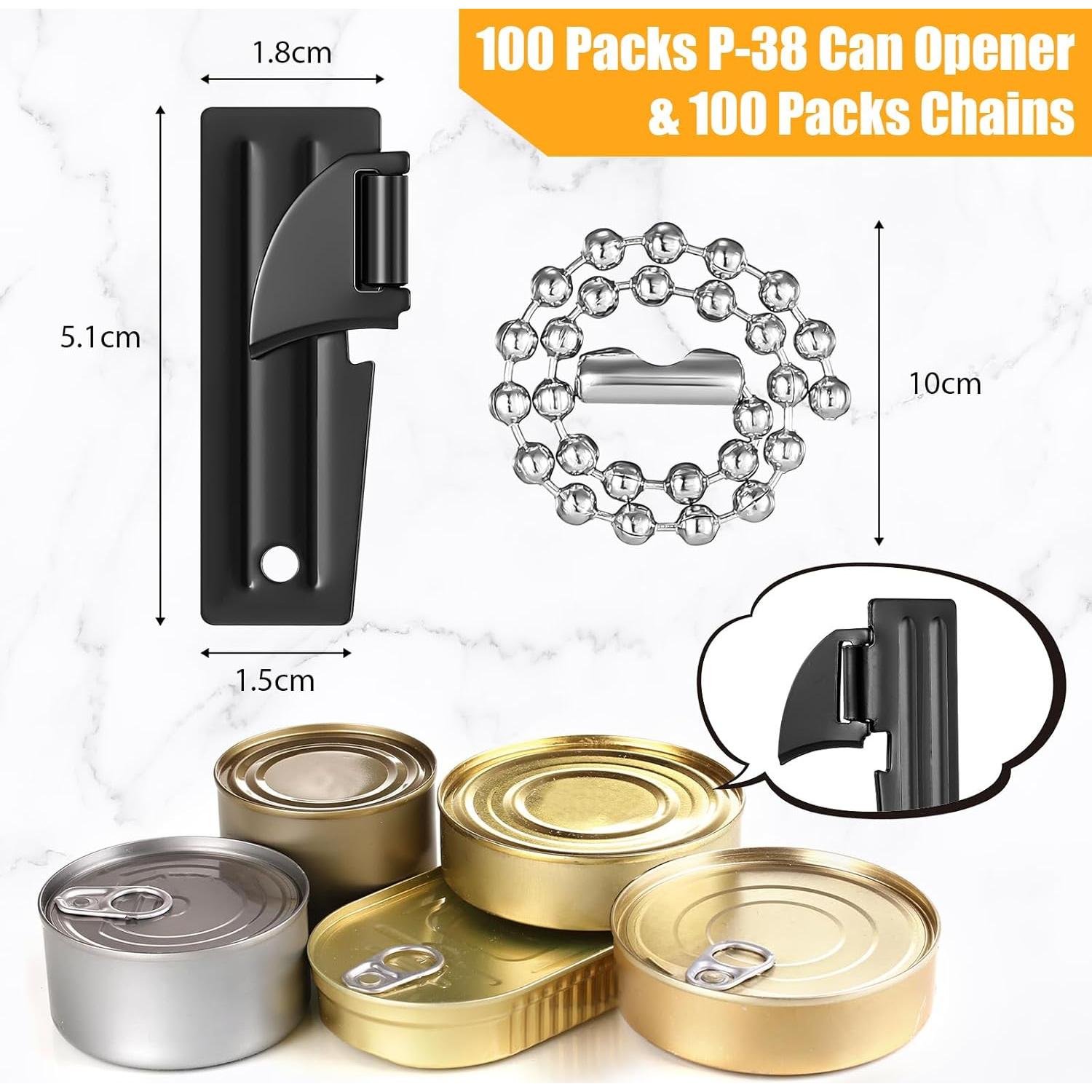 Abrelatas Militar Tarpop 100 Piezas Acero Inoxidable Camping