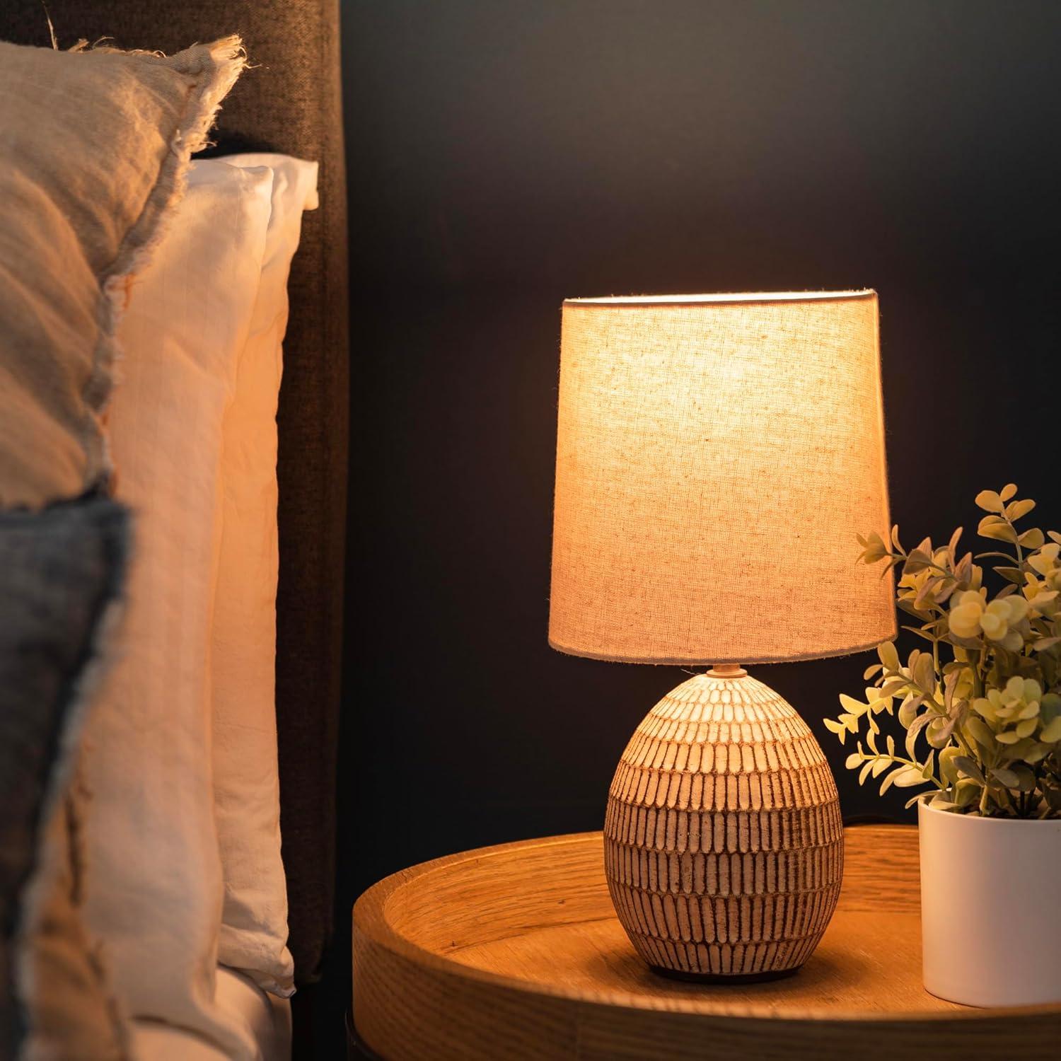 Lámpara de Mesa Cerámica Xtreme 34.93 cm Beige Marrón E26