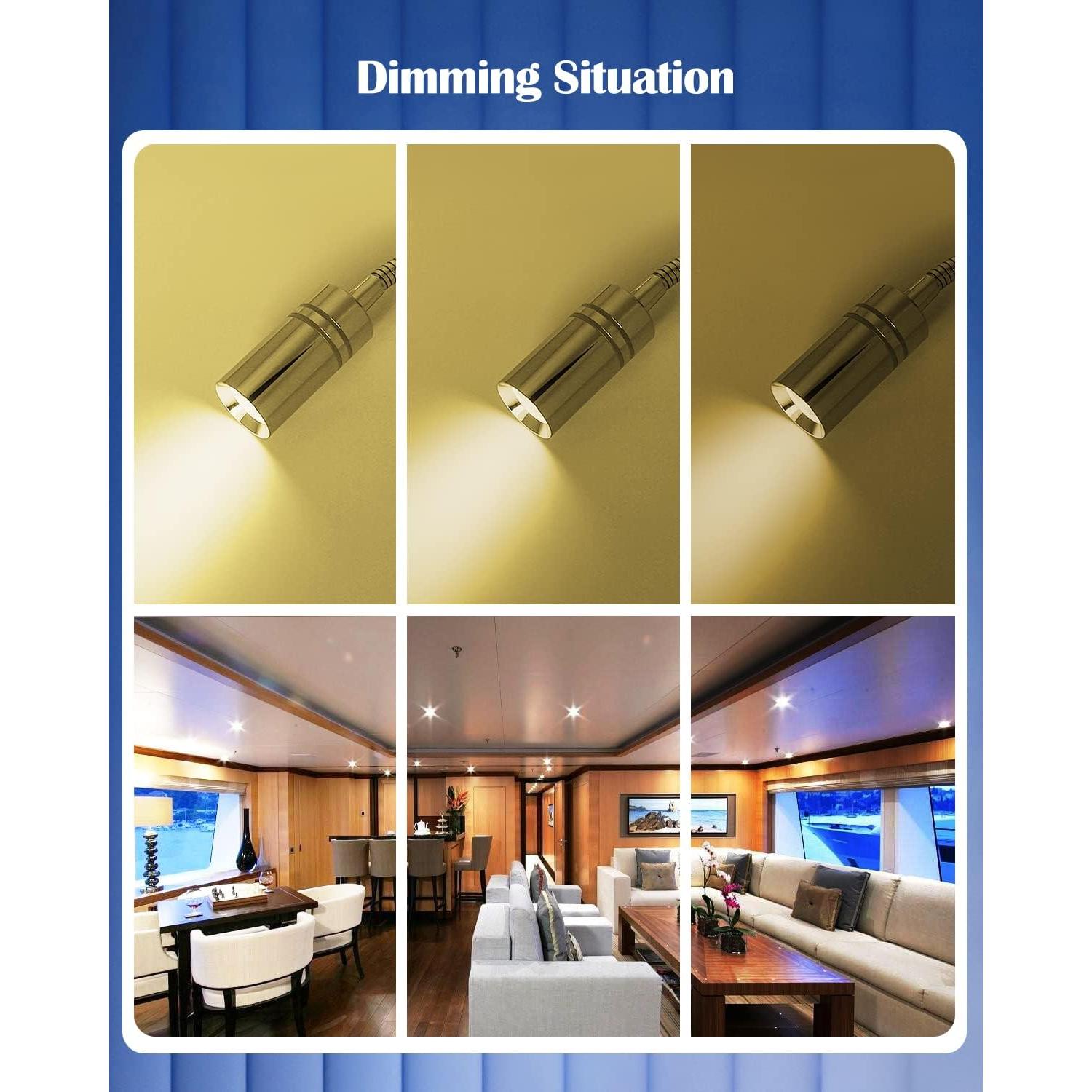 Luz de Lectura THALASSA LED 12V Azul Flexible para Barco