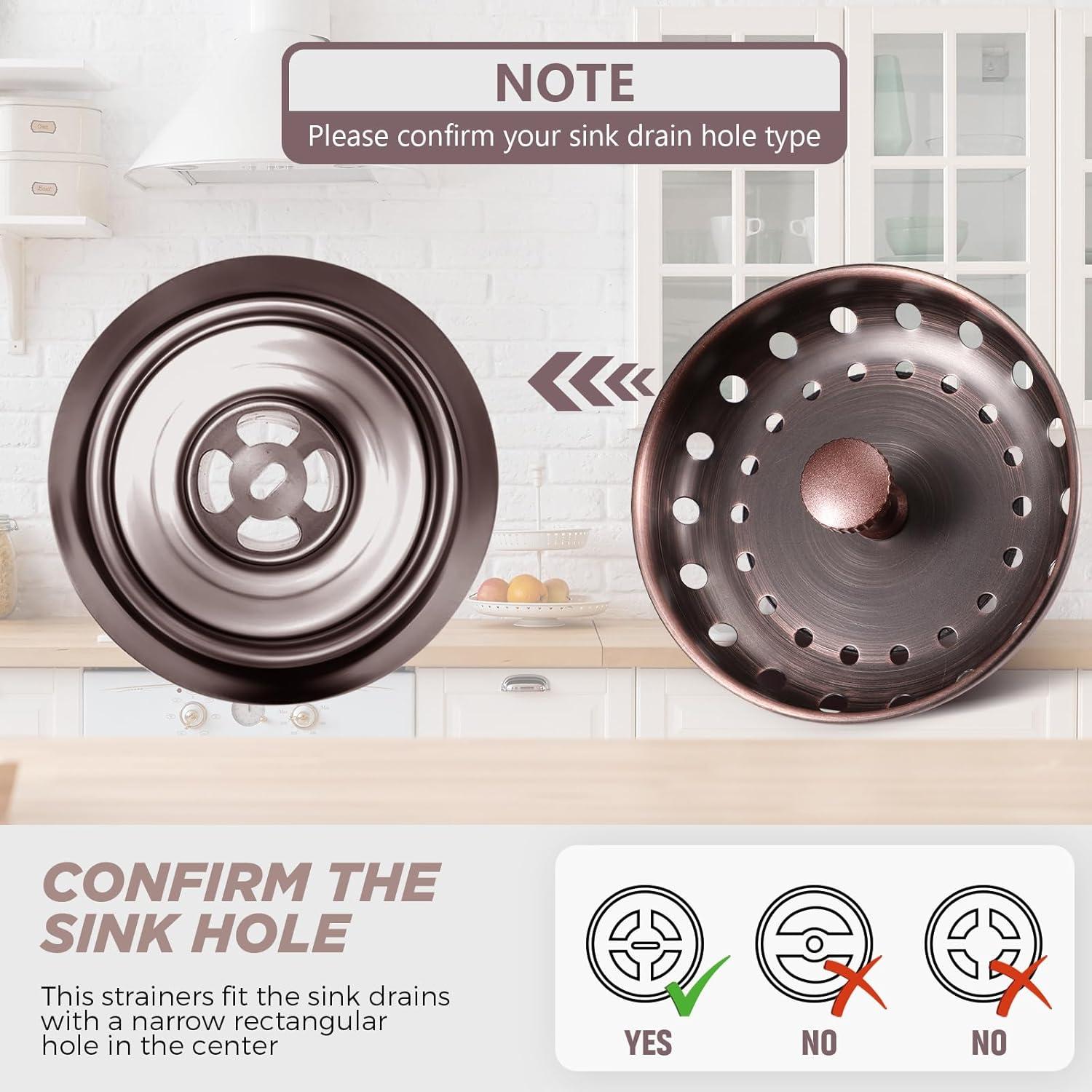 Filtro de Desagüe de Acero Inoxidable Retisee 2 Pcs 8.89 cm Cobre Antiguo