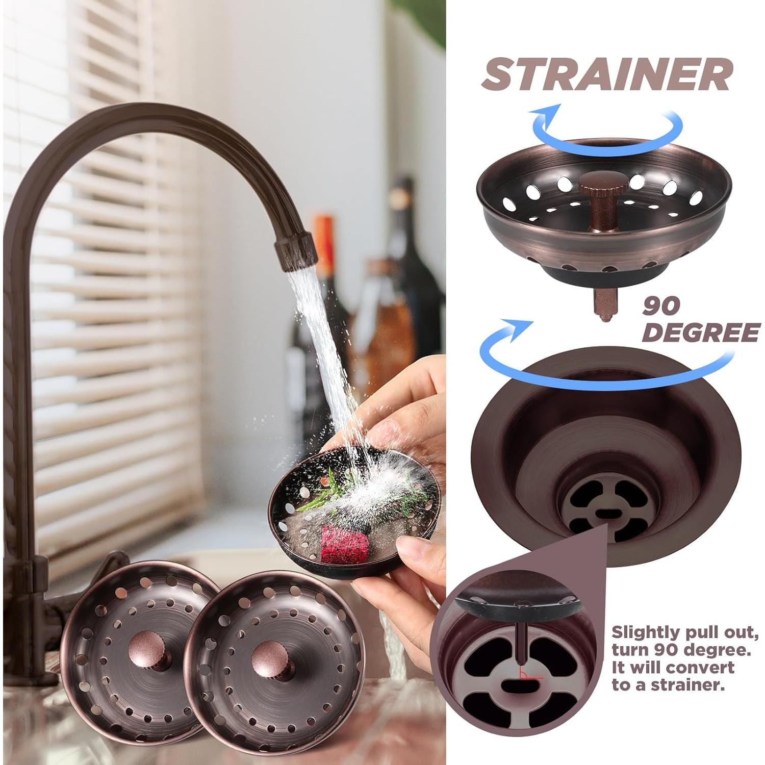 Filtro de Desagüe de Acero Inoxidable Retisee 2 Pcs 8.89 cm Cobre Antiguo