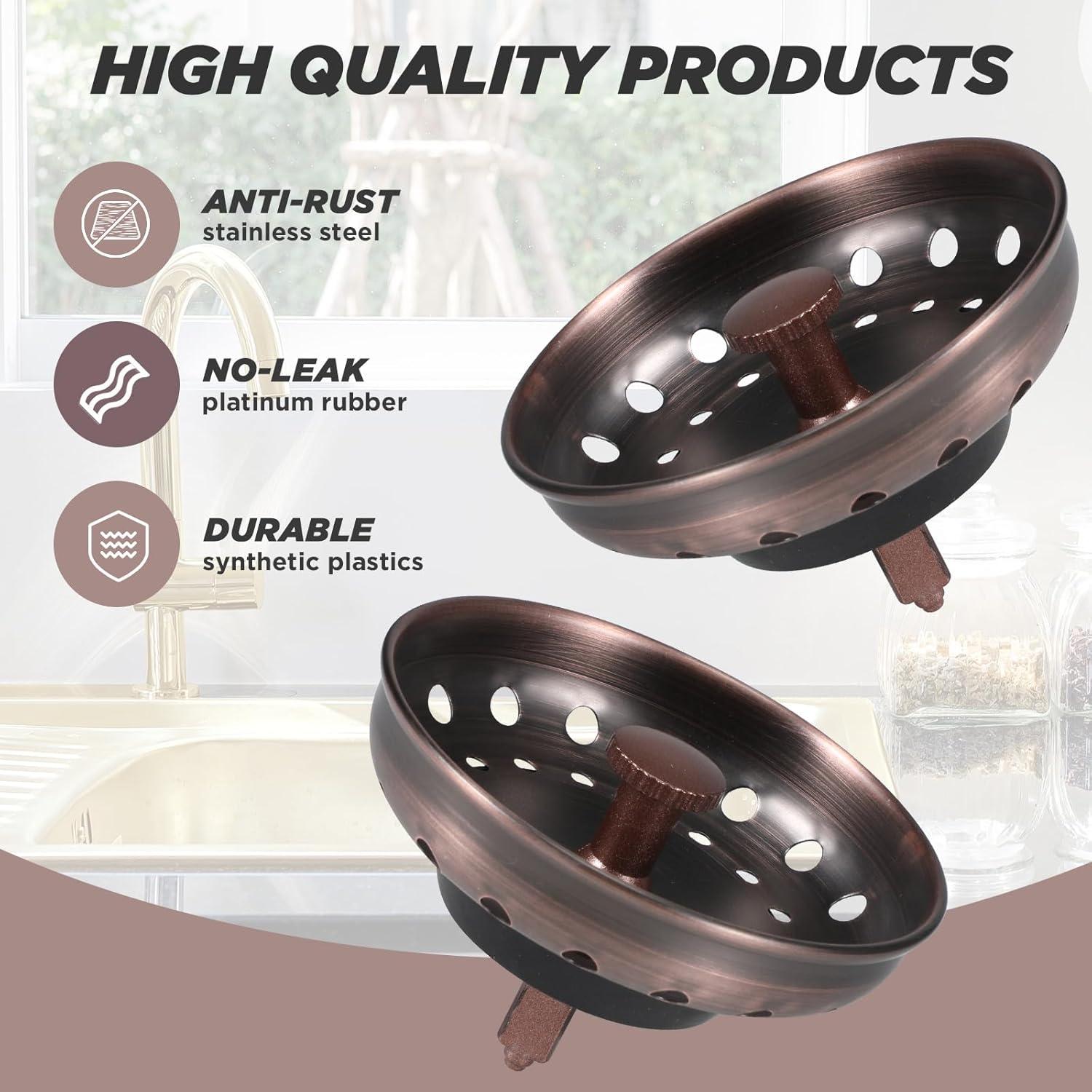 Filtro de Desagüe de Acero Inoxidable Retisee 2 Pcs 8.89 cm Cobre Antiguo