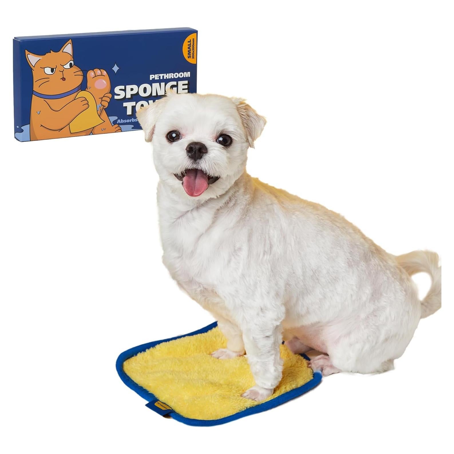 Toalla Portátil para Mascotas PETHROOM 20x20 cm Súper Absorbente