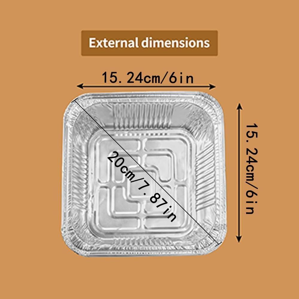 Forros de Aluminio Desechables ANQIA 15.24 cm Cuadrados 50PCS