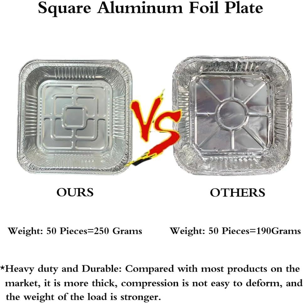 Forros de Aluminio Desechables ANQIA 15.24 cm Cuadrados 50PCS