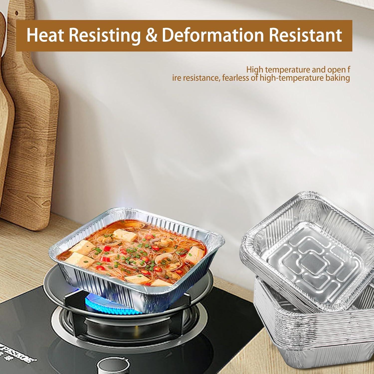 Forros de Aluminio Desechables ANQIA 15.24 cm Cuadrados 50PCS