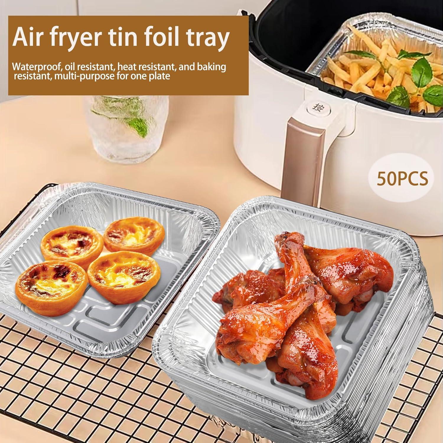 Forros de Aluminio Desechables ANQIA 15.24 cm Cuadrados 50PCS