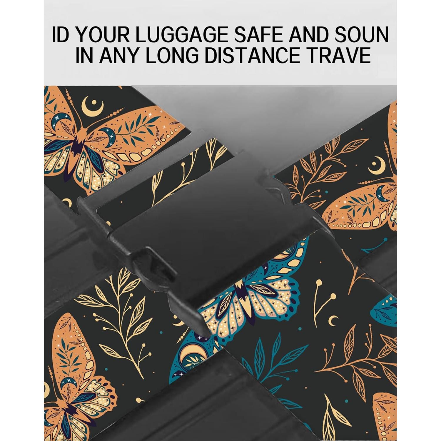 Correas de Equipaje Ajustables ASJHFDIR Mariposa Boho 1 Unidad