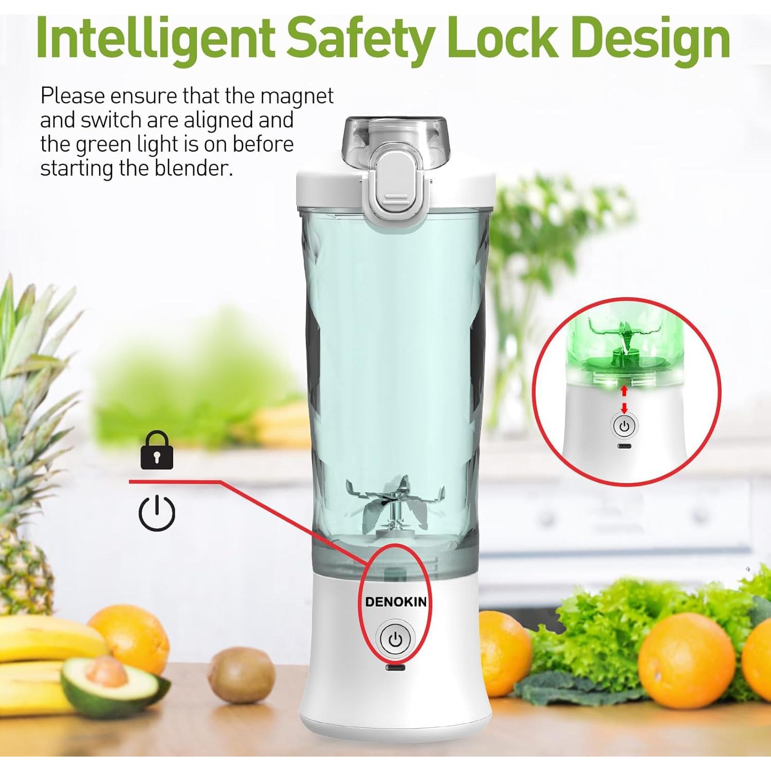 Mezclador Portátil FLYING APSARAS 600ml Recargable USB Blanco