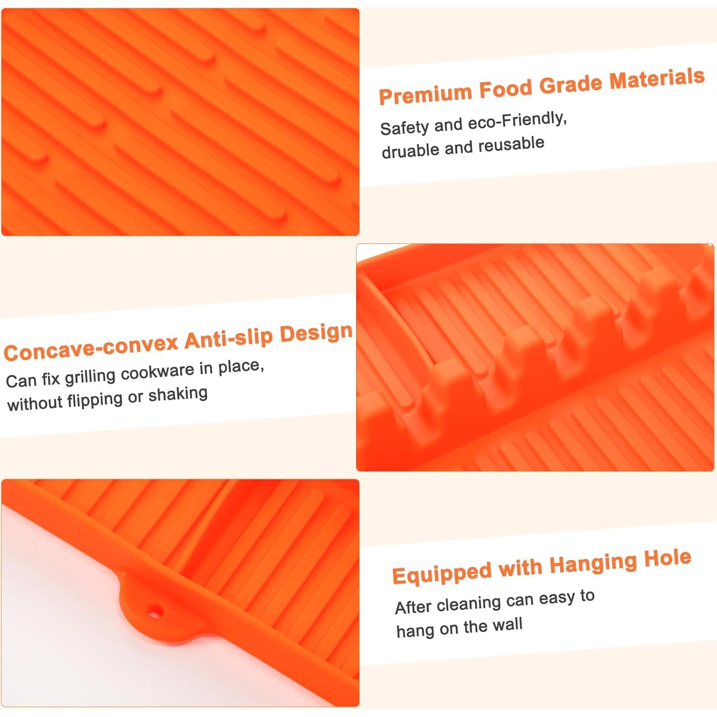 Alfombrilla de Silicona para Parrilla Blackstone 39.9x29.2cm Naranja