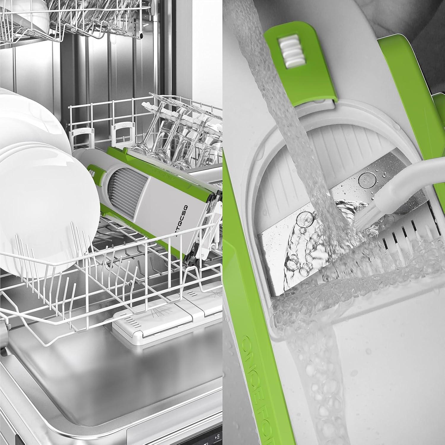 Rebanador Mandolina ZTQCSQ Verde Aguacate 5 en 1 Ajustable