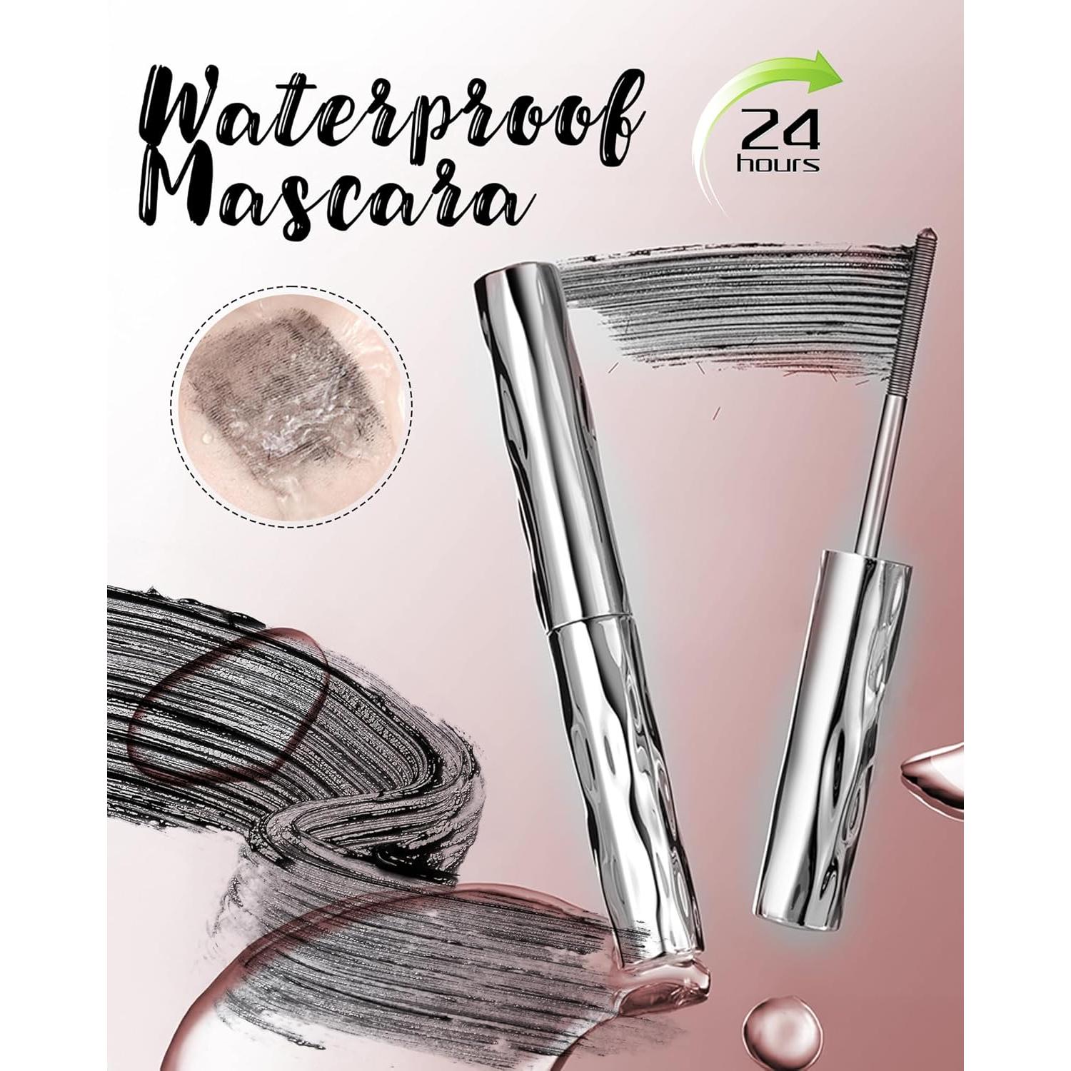 Máscara de Pestañas AMG Negra Impermeable 2 Unidades + Rizador