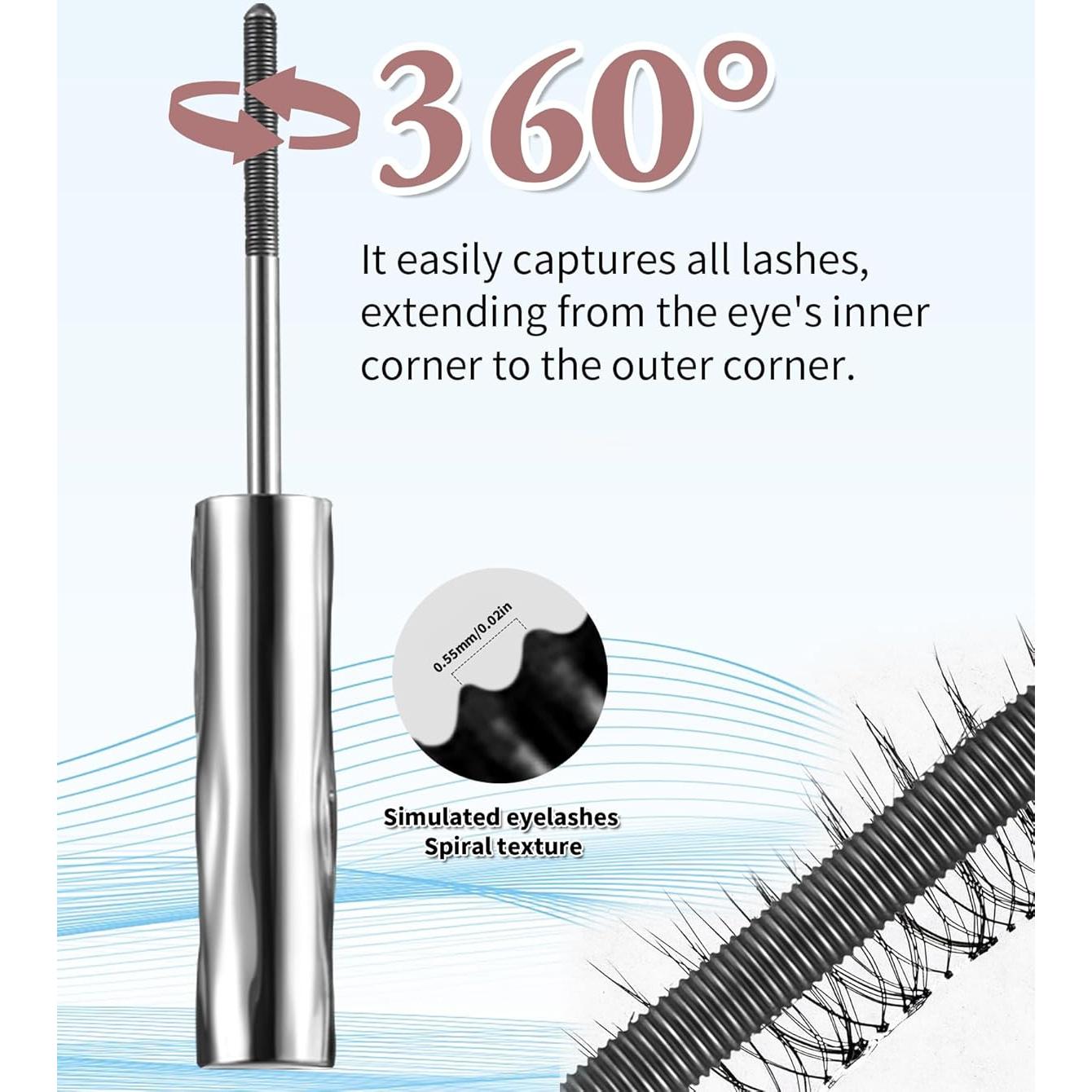 Máscara de Pestañas AMG Negra Impermeable 2 Unidades + Rizador