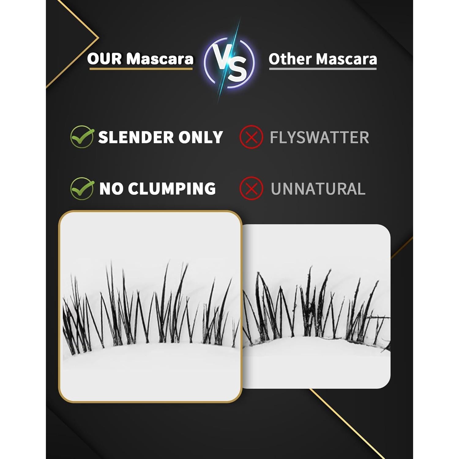 Máscara de Pestañas AMG Negra Impermeable 2 Unidades + Rizador