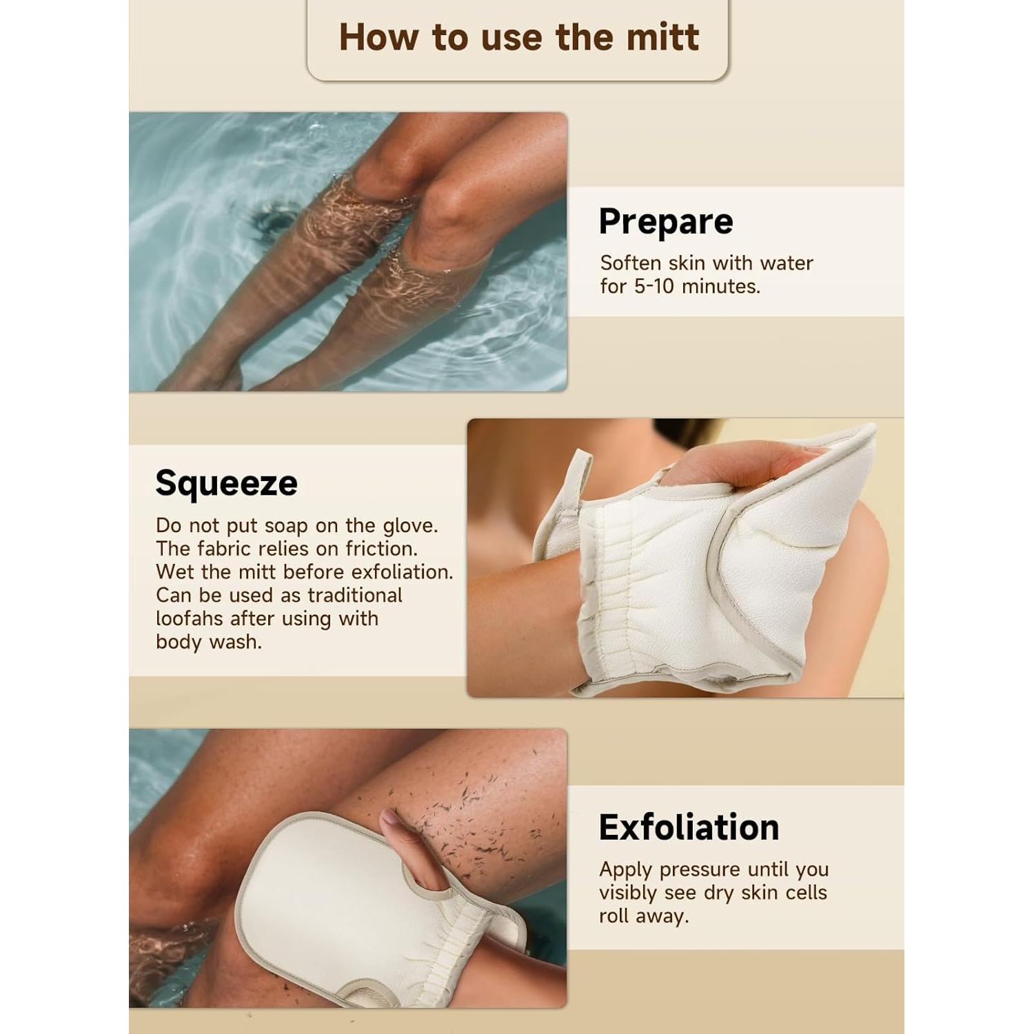 Guantes Exfoliantes para Ducha Aswdbbn - Exfoliador de Cuerpo