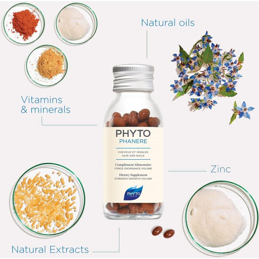 Suplemento Dietético Natural PHYTO Phytophanère 120 Cápsulas