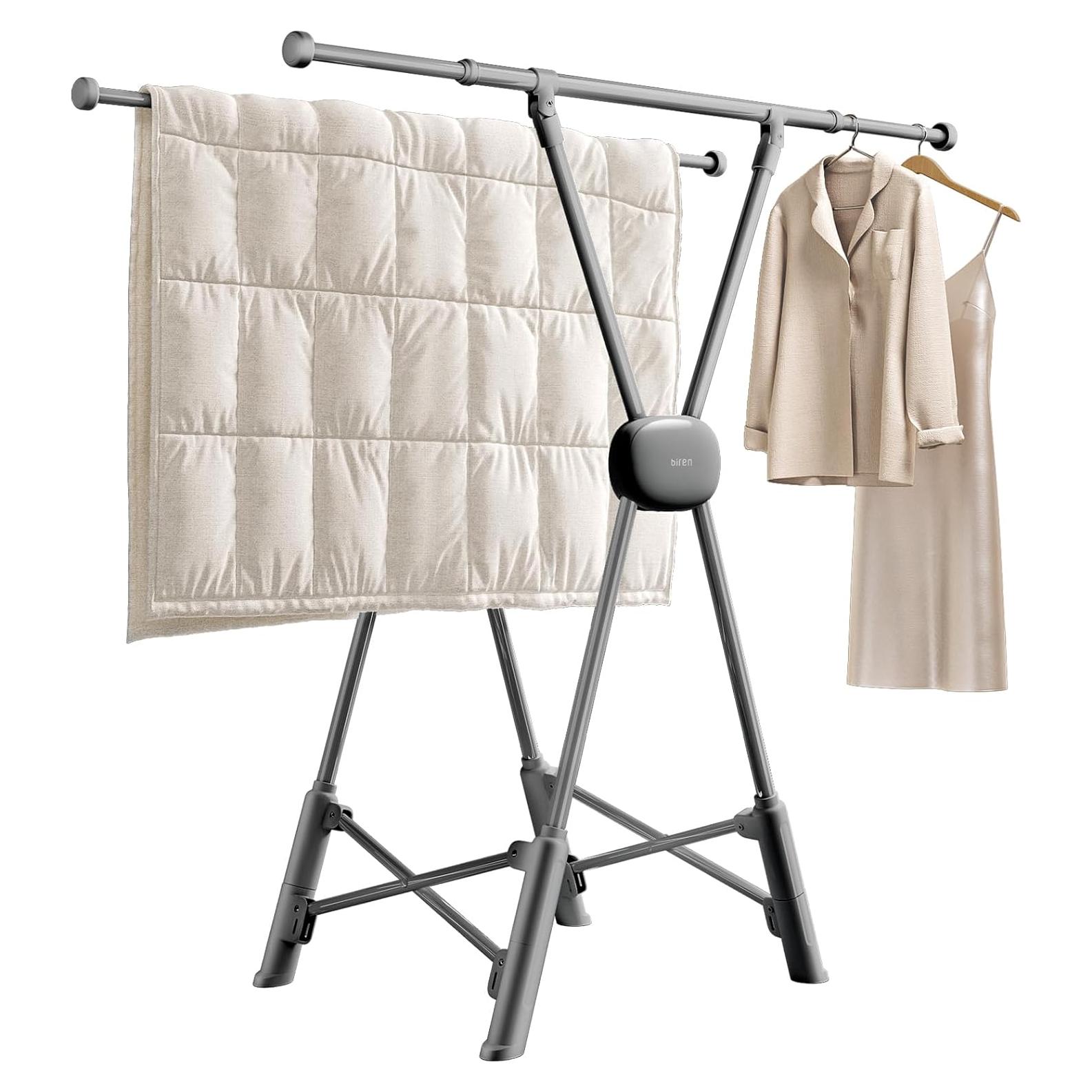 Perchero Plegable BIREN para Secar Ropa Ajustable 81-140 cm